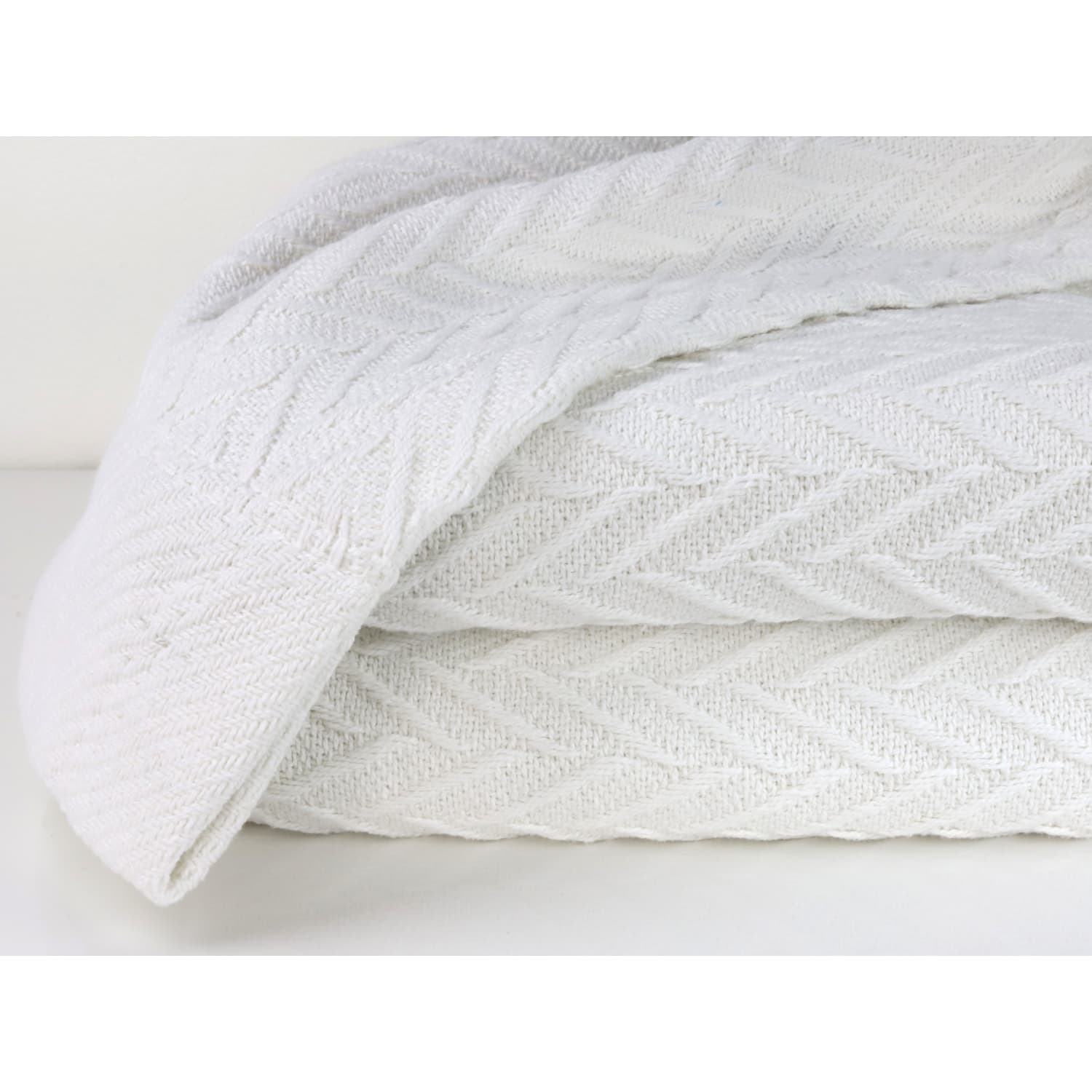 1888 Mills Magnificence Blankets, Twin Size, White, Pack Of 2 Blankets - Image 5