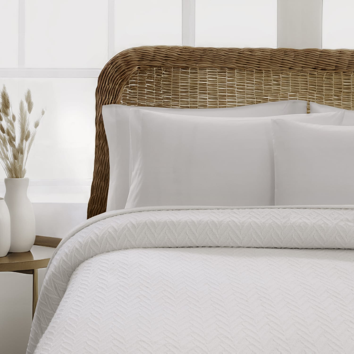 1888 Mills Magnificence Blankets, Twin Size, White, Pack Of 2 Blankets - Image 6