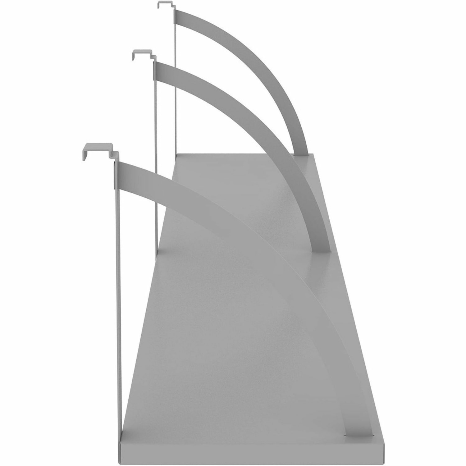 Lorell Panel System 60inW Panel Shelf, Aluminum - Image 4