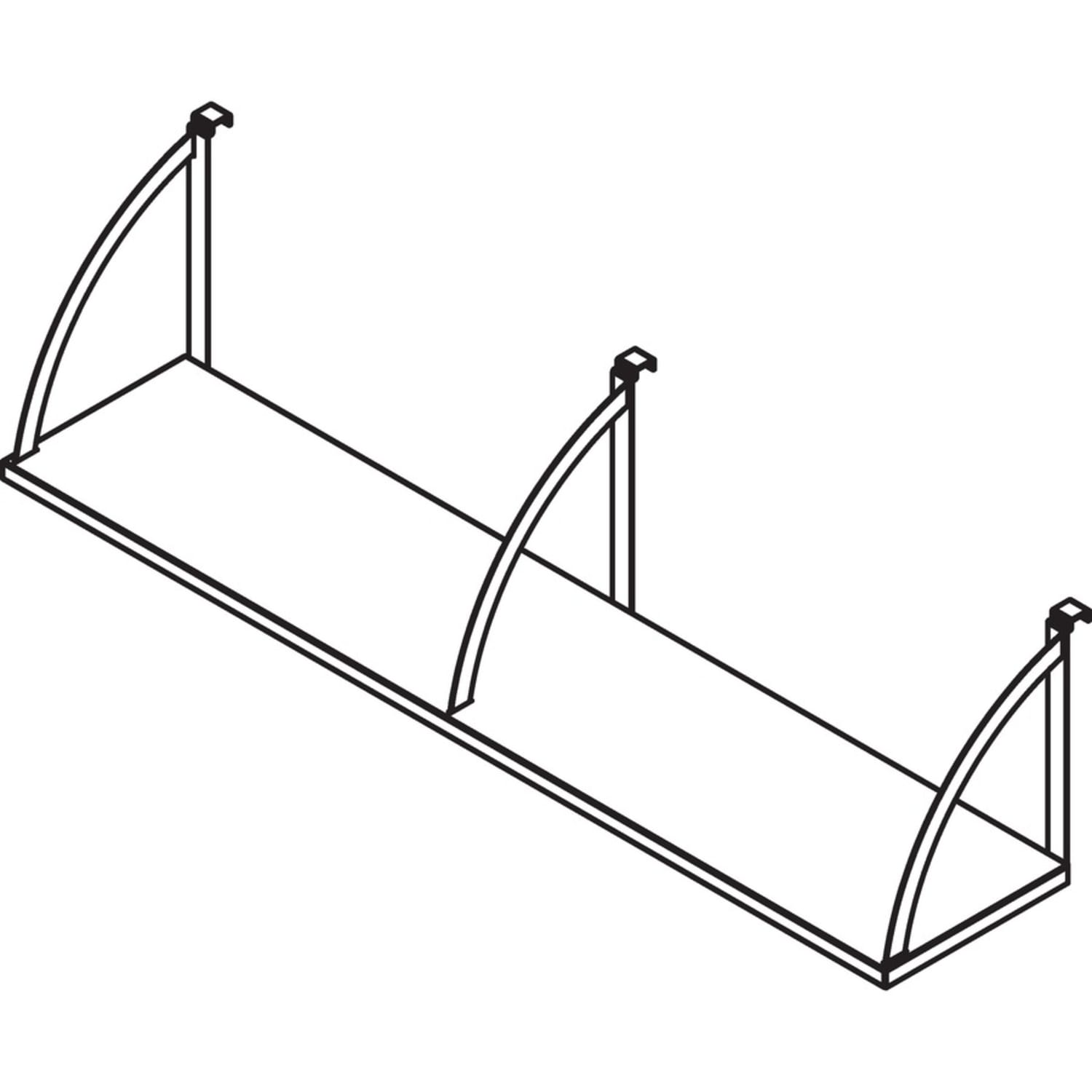 Lorell Panel System 60inW Panel Shelf, Aluminum - Image 6