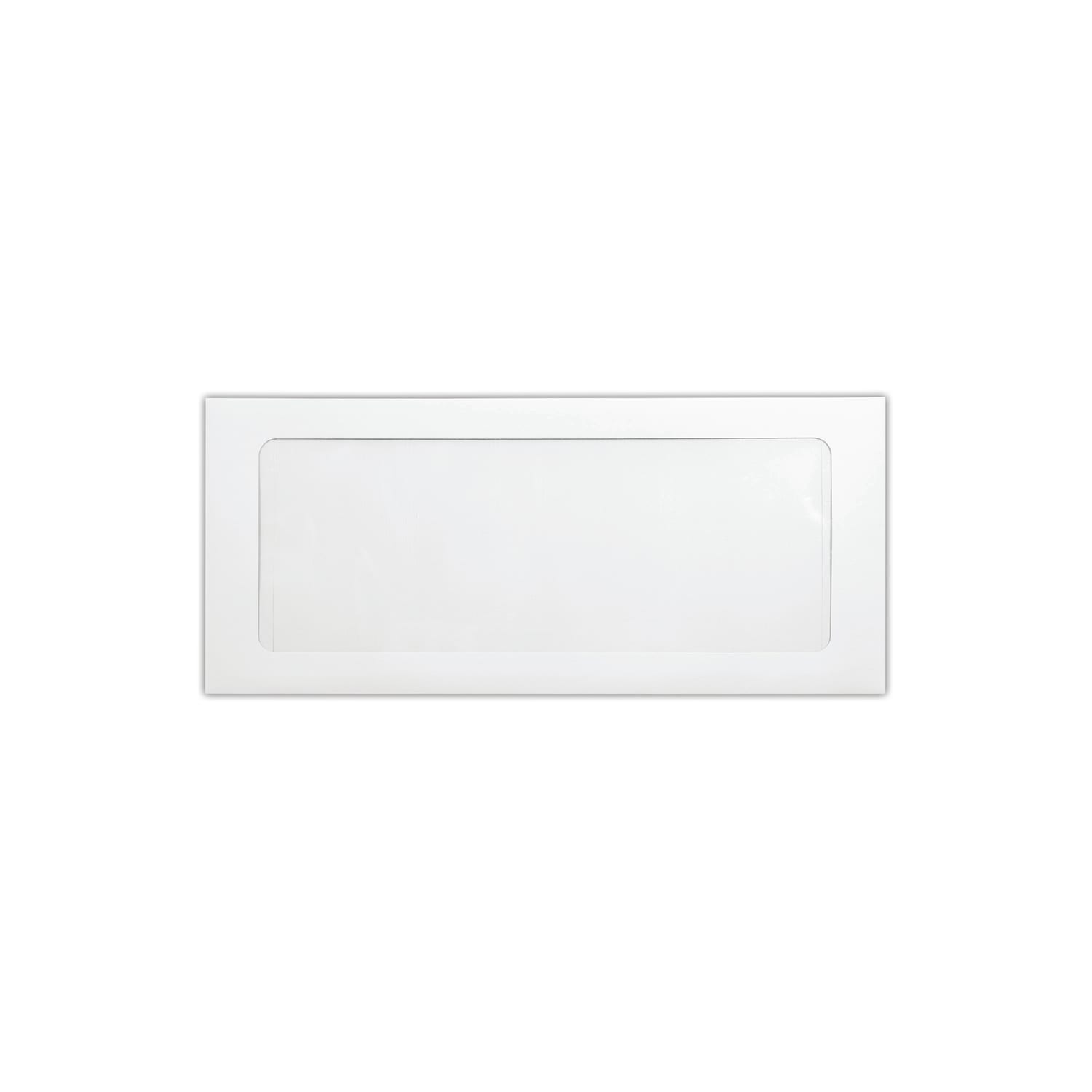 LUX #10 Envelopes, Full-Face Window, Peel & Press Closure, Bright White, Pack Of 50