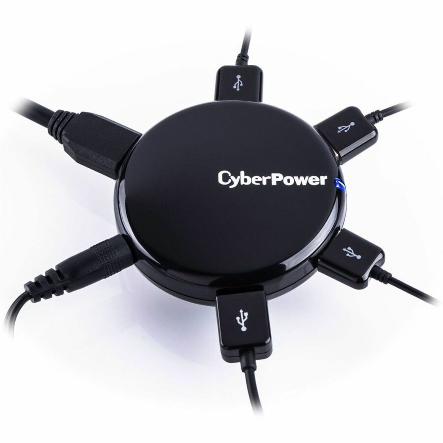 CyberPower CPH430PB USB 3.0 Superspeed Hub with 4 Ports and 3.6A AC Charger - Black - USB - Rack Mount - 4 USB Port(s) - 4 USB 3.0 Port(s) - Image 5
