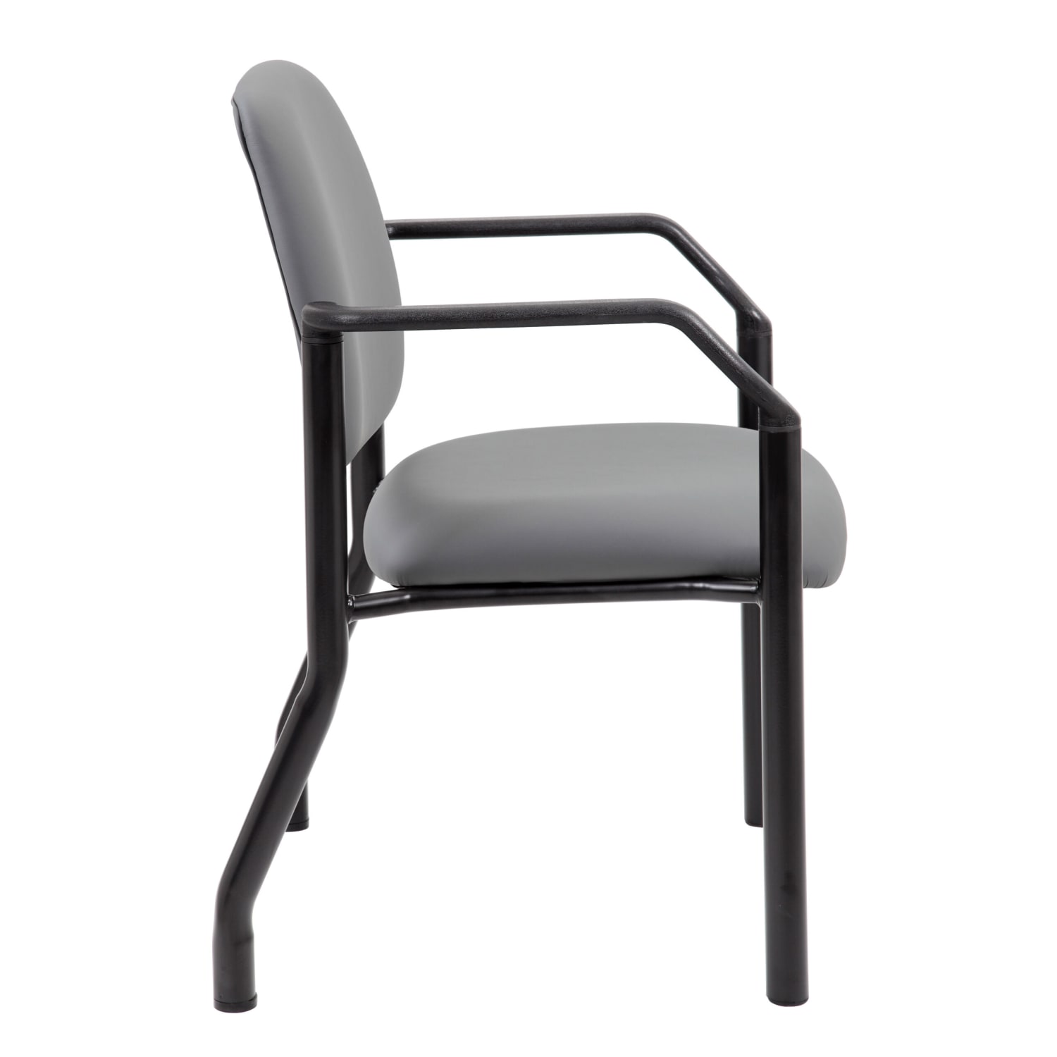 Boss Office Products Antimicrobial Vinyl Mid-Back Guest Chair, Gray - Image 5