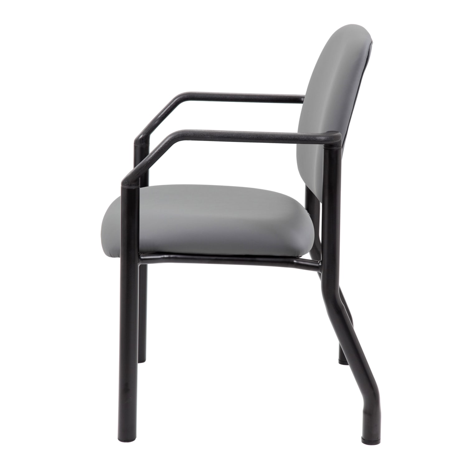 Boss Office Products Antimicrobial Vinyl Mid-Back Guest Chair, Gray - Image 6