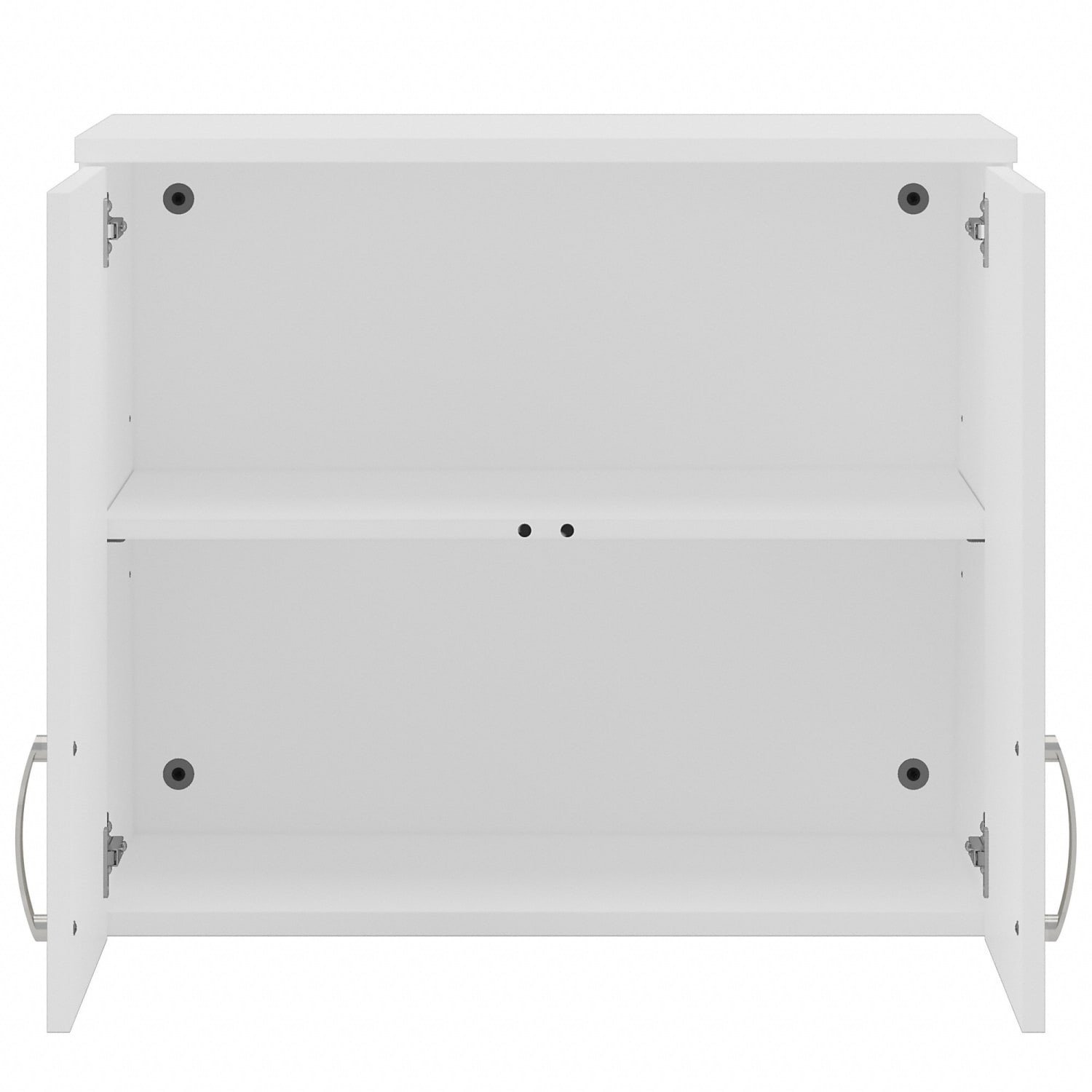 Bush Business Furniture Universal Wall Cabinet With Doors And Shelves, White, Standard Delivery - Image 6