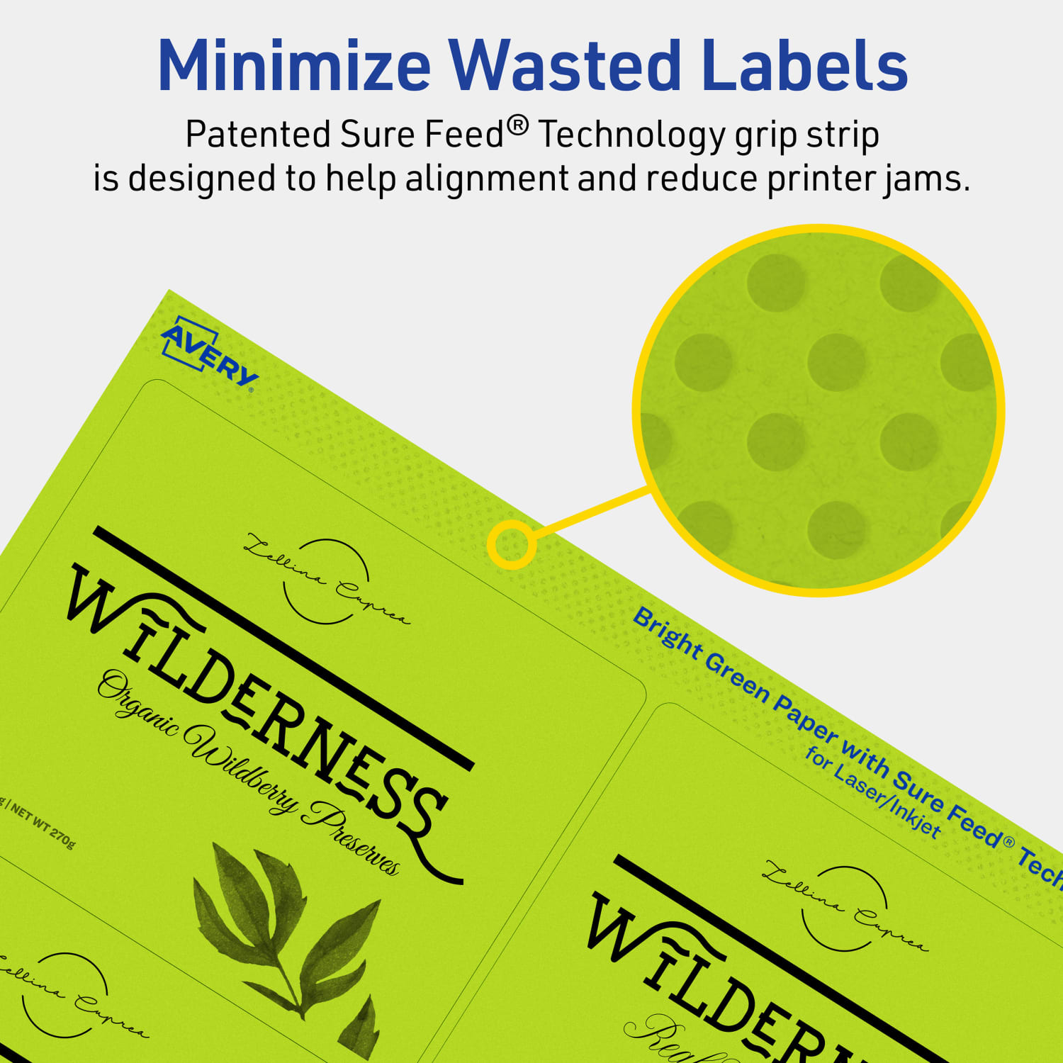 Avery Printable Labels With Sure Feed Technology, 94215-BGP20, Rectangle, 3-1/3in x 4in, Matte Bright Green, Pack of 120 - Image 5