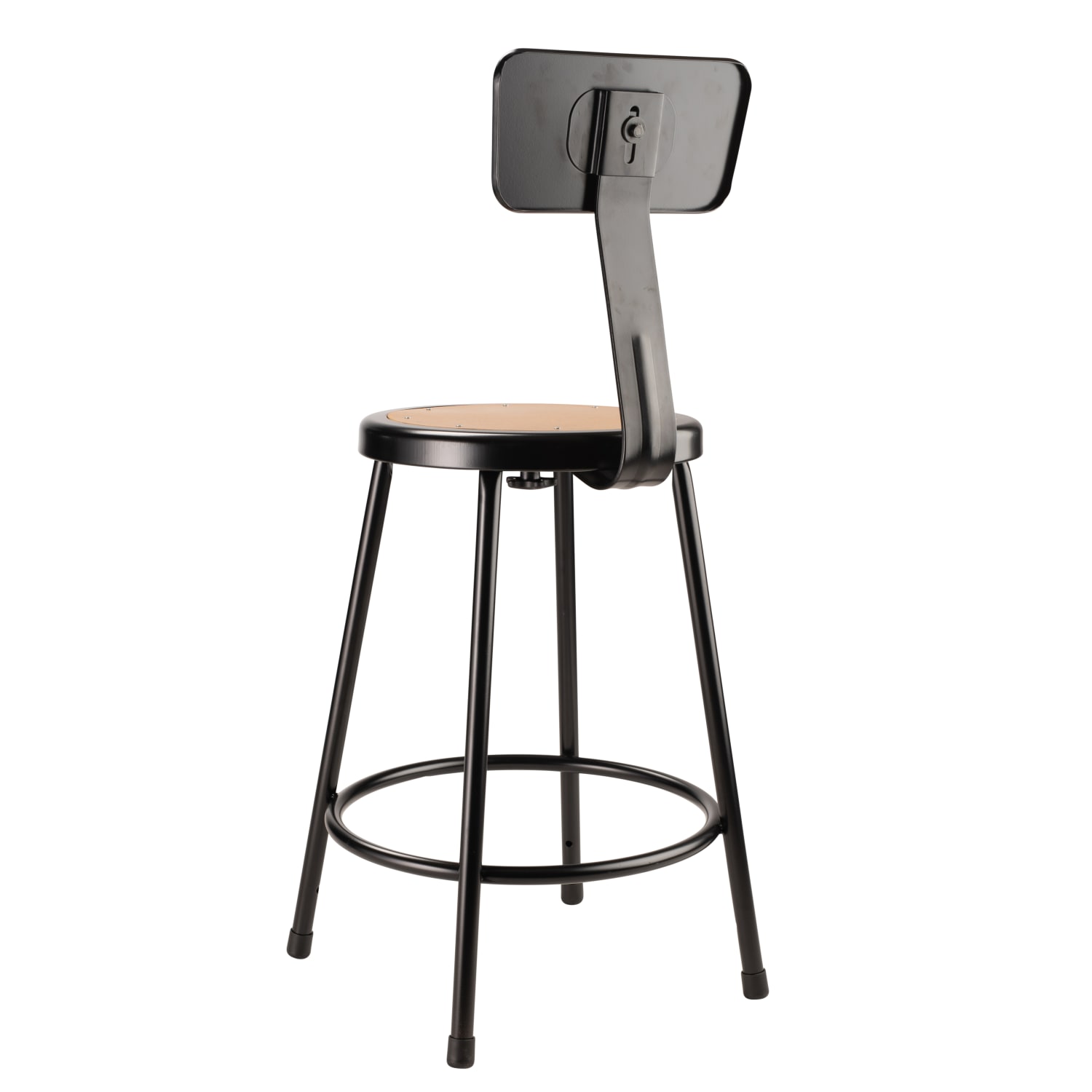 National Public Seating 6400 Series Vinyl-Padded Science Stools With Backrests, 24inH Seat, Black, Pack Of 2 Stools - Image 6