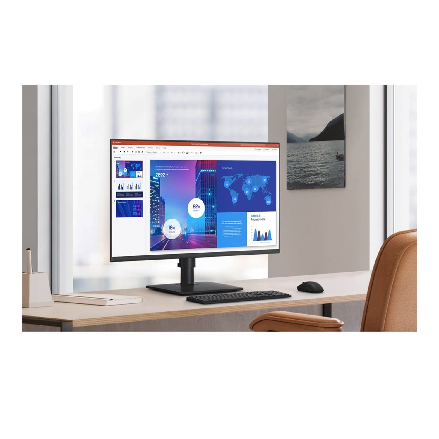 Samsung S24D402GAN - S40GD Series - LED monitor - 24in - 1920x 1080 Full HD (1080p) @ 100 Hz - IPS - 250 cd/m2 - S24D402GAN - Image 5