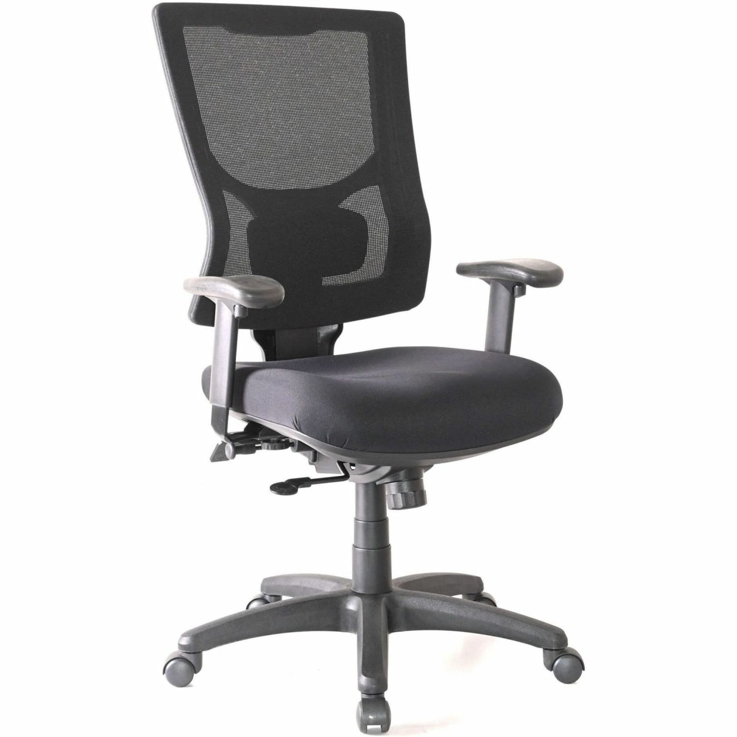 Lorell Conjure High-Back Office Chair - Fabric Seat Material - High Back - Black - Armrest - 1 Each