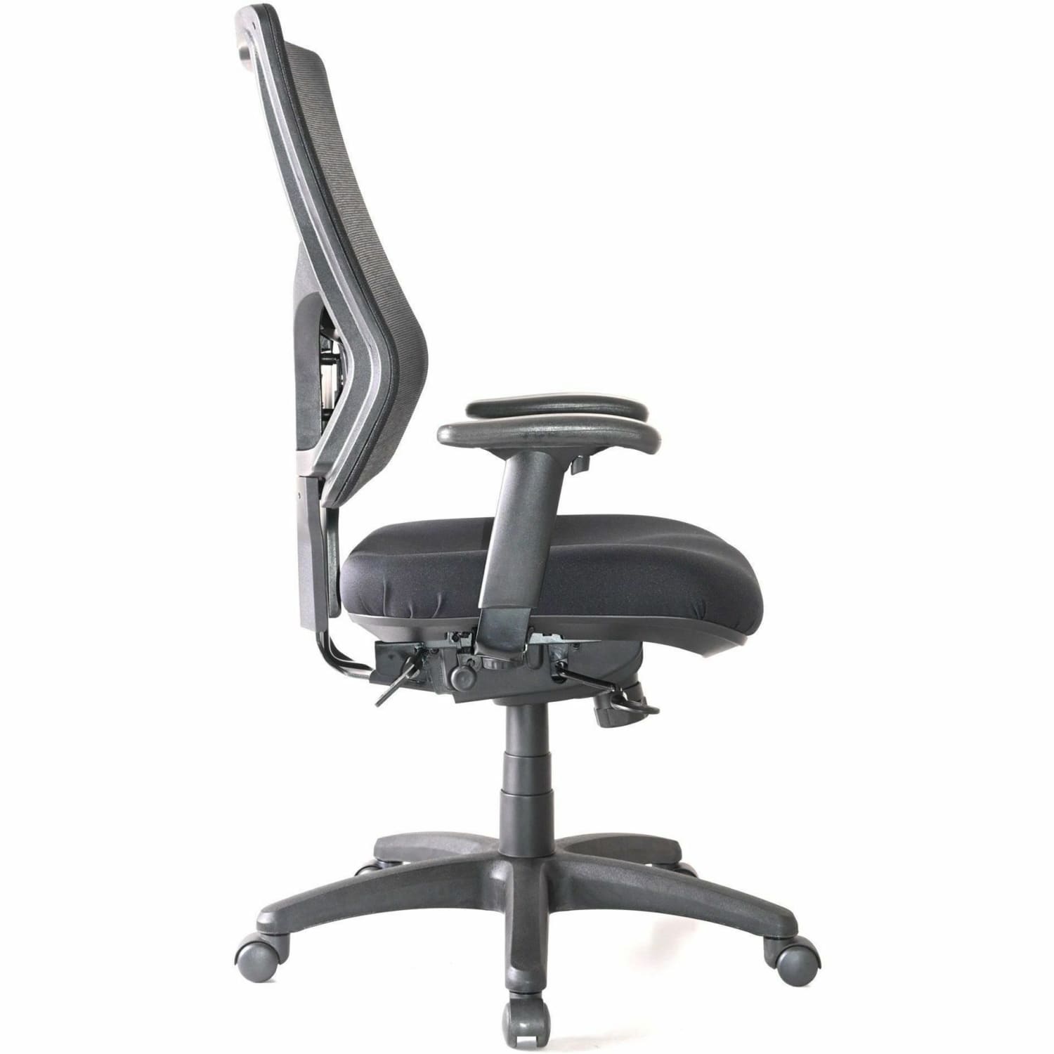 Lorell Conjure High-Back Office Chair - Fabric Seat Material - High Back - Black - Armrest - 1 Each - Image 3