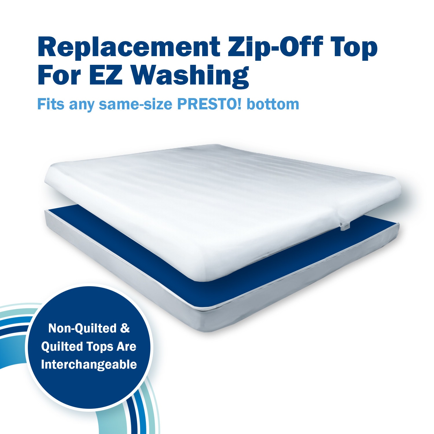 CleanRest Presto! Replacement Tops, Twin, 75inL x 39inW x 15inD, White, Case Of 10 Tops - Image 3