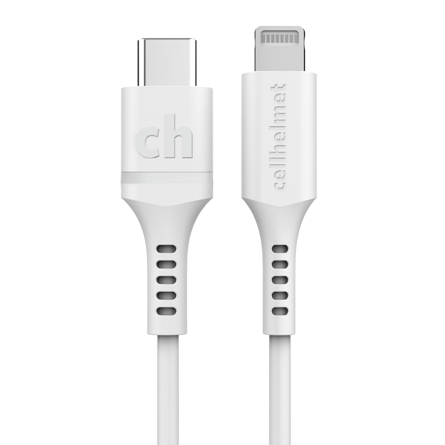 cellhelmet 20-Watt Single-USB Power Delivery Car Charger With USB-C To Lightning Round Cable, 3ft, White - Image 4