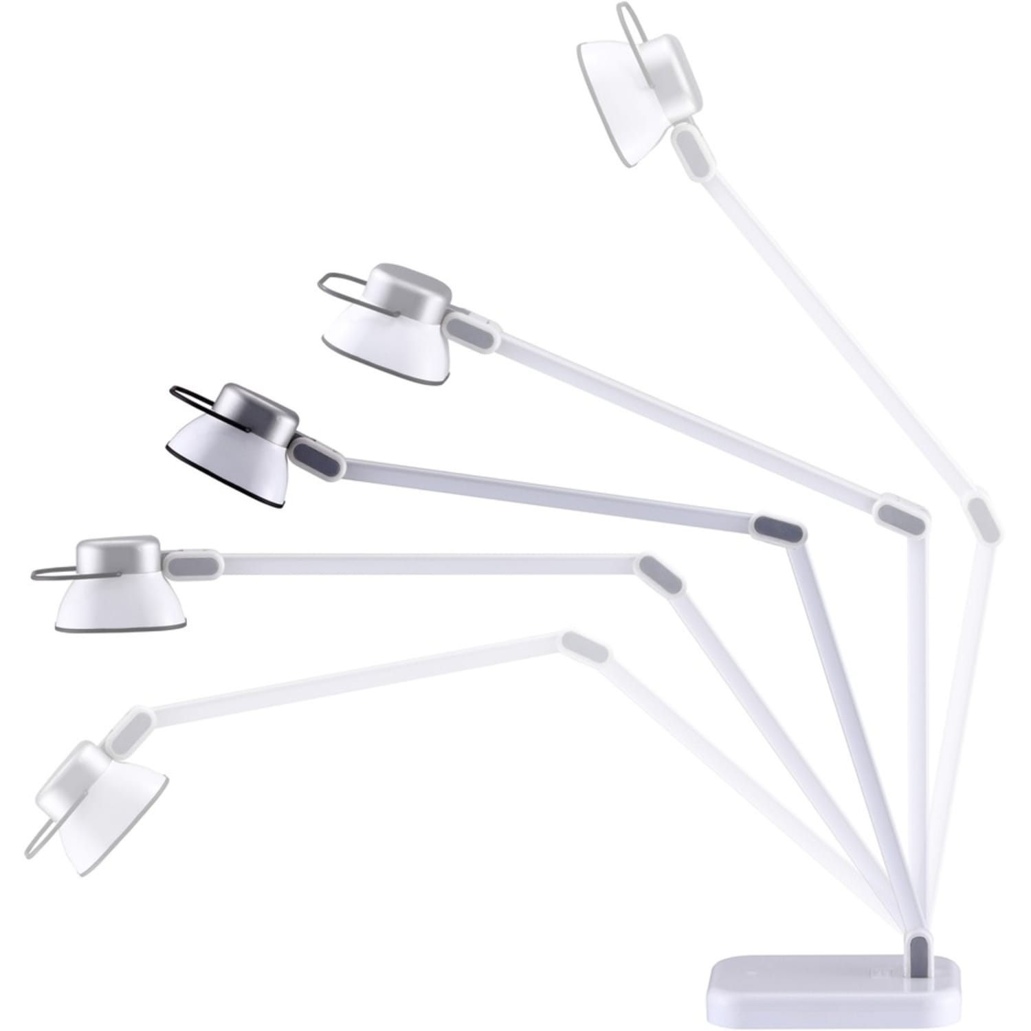 Black+Decker PureOptics Elate Dual-Arm LED Desk Task Lamp, Adjustable, 21inH, White - Image 5