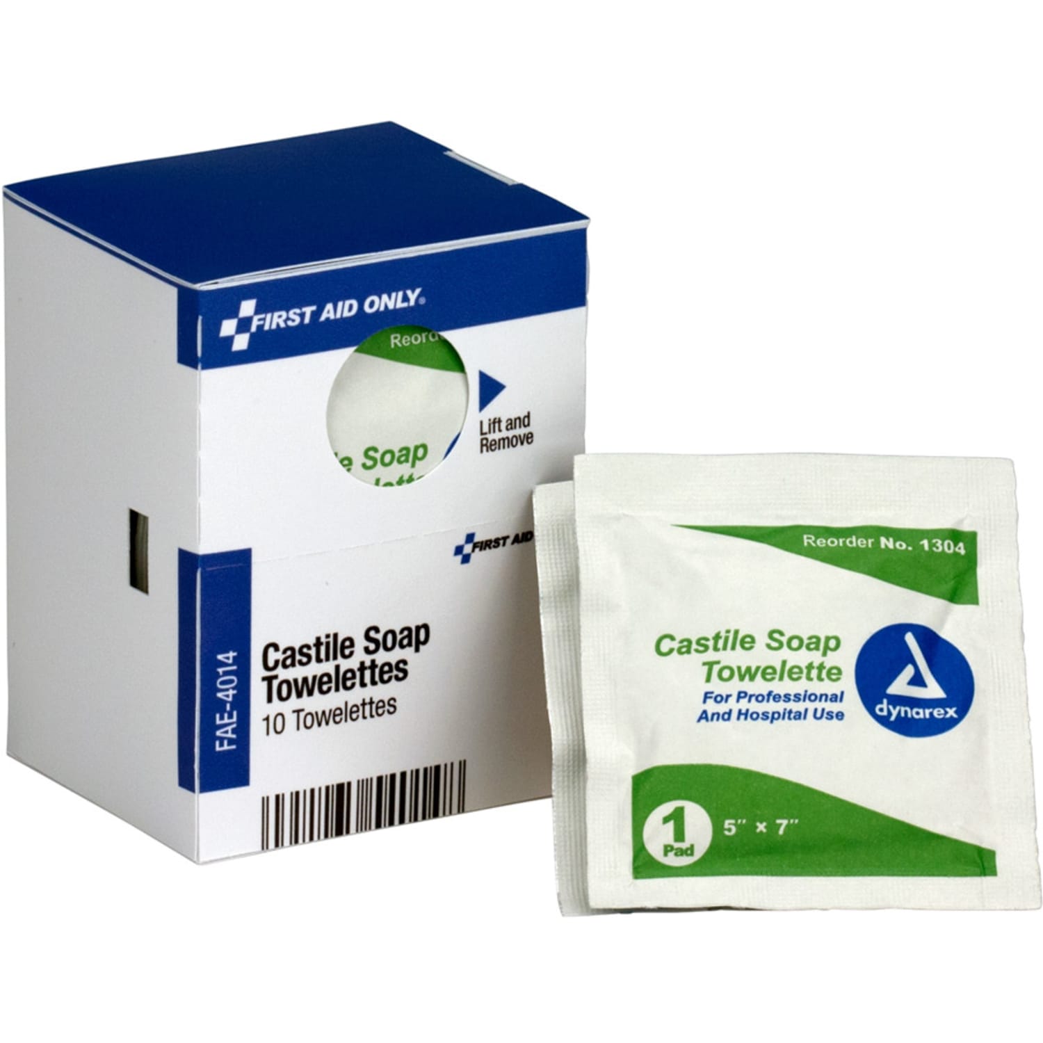 First Aid Only Smart Compliance Castile Soap Wipes Refills, 2-3/4inH x 2-3/16inW x 2-3/16inD, White, Pack Of 10 Refills - Image 3