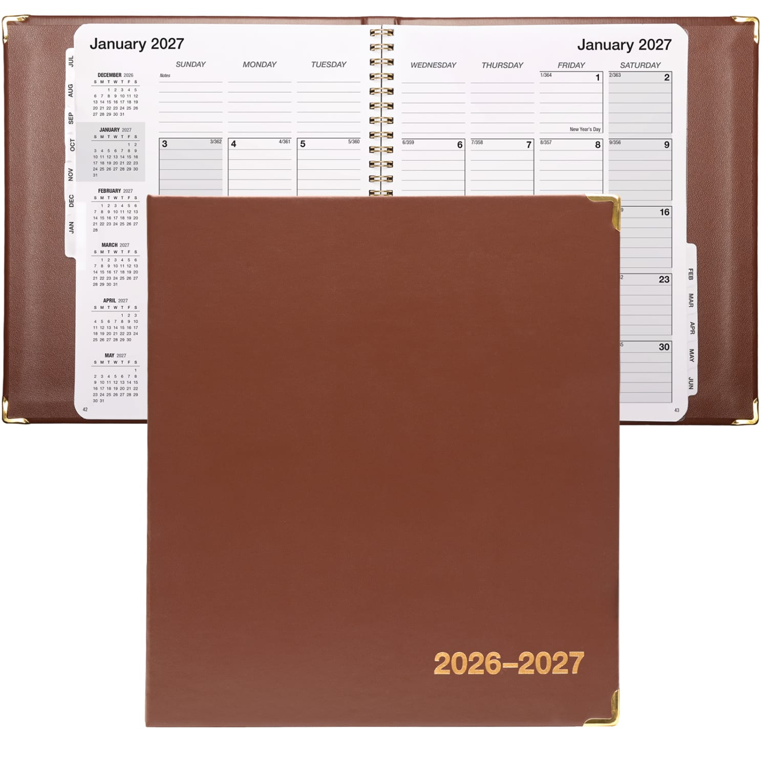 2026-2027 Excello Brands Monthly Academic Year Executive Planner, 7in x 9in, Brown, June To July, Total Qty 1 - Image 3