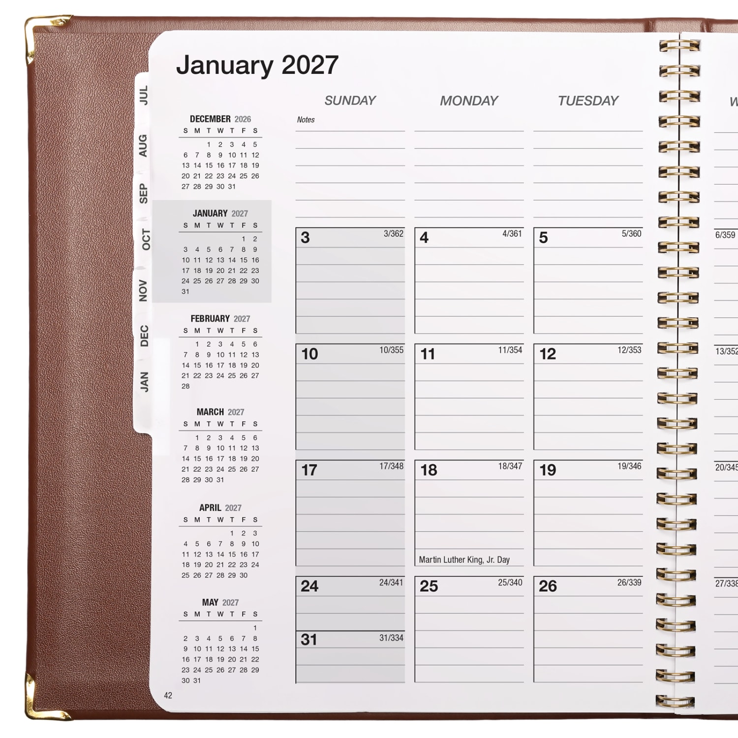 2026-2027 Excello Brands Monthly Academic Year Executive Planner, 7in x 9in, Brown, June To July, Total Qty 1 - Image 4