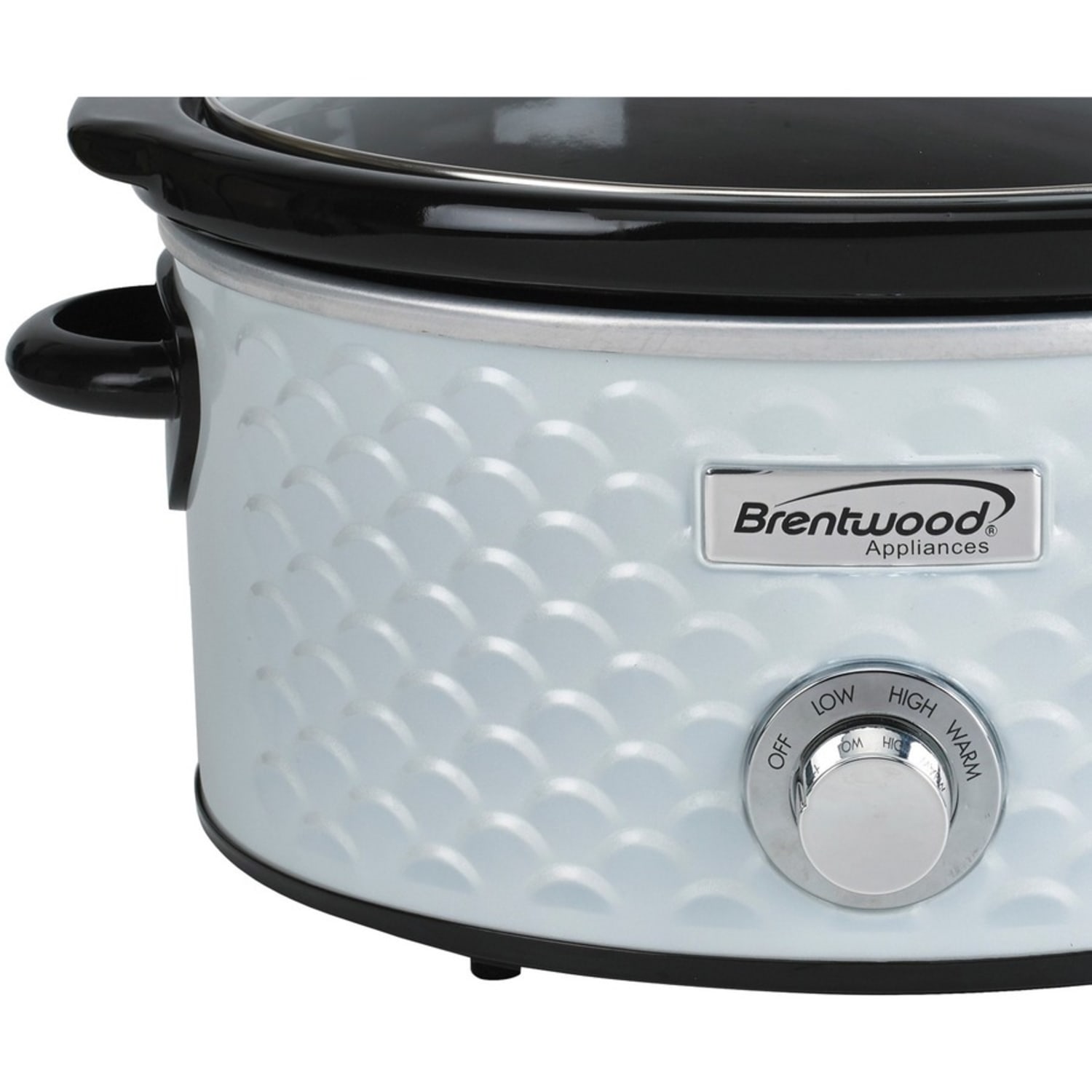 Brentwood SC-140W Scallop Pattern 4.5 Quart Slow Cooker, White - 220 W1.13 gal - Cooking - White - Image 5