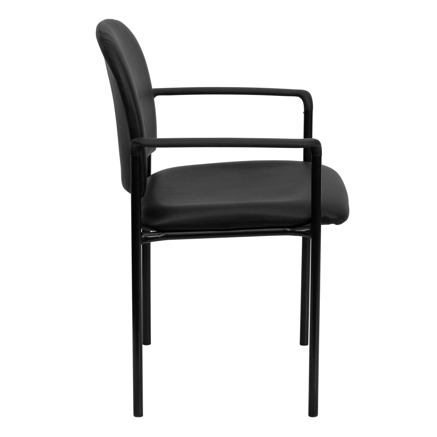 Flash Furniture Vinyl Comfortable Stackable Steel Side Chair With Arms Black PopularChairscom Flash Furniture Vinyl Comfortable Stackable Steel Side Chair With Arms Black PopularChairscom