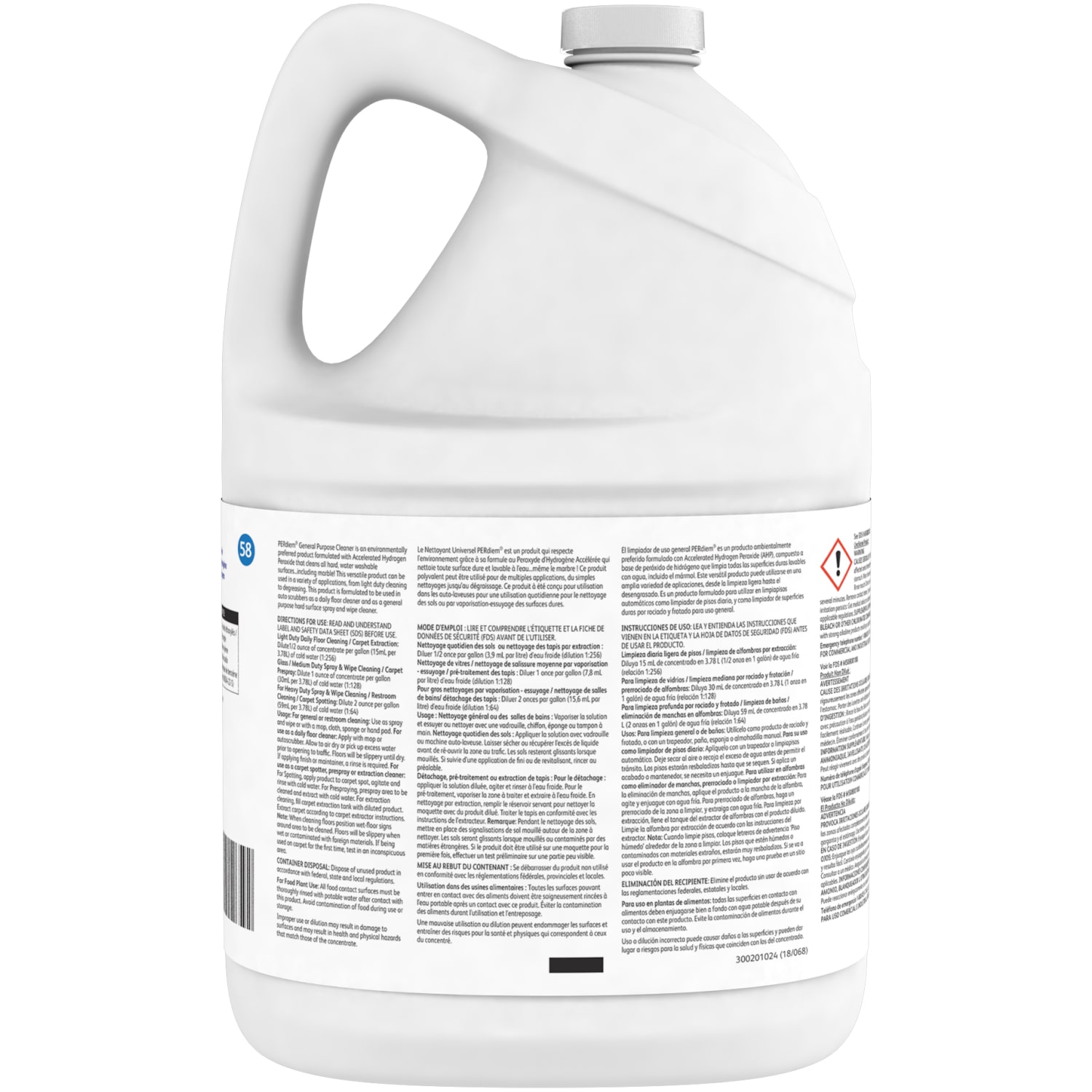 Diversey PERdiem General Purpose Cleaner With Hydrogen Peroxide, 1 Gallon, Case Of 4 Jugs - Image 4