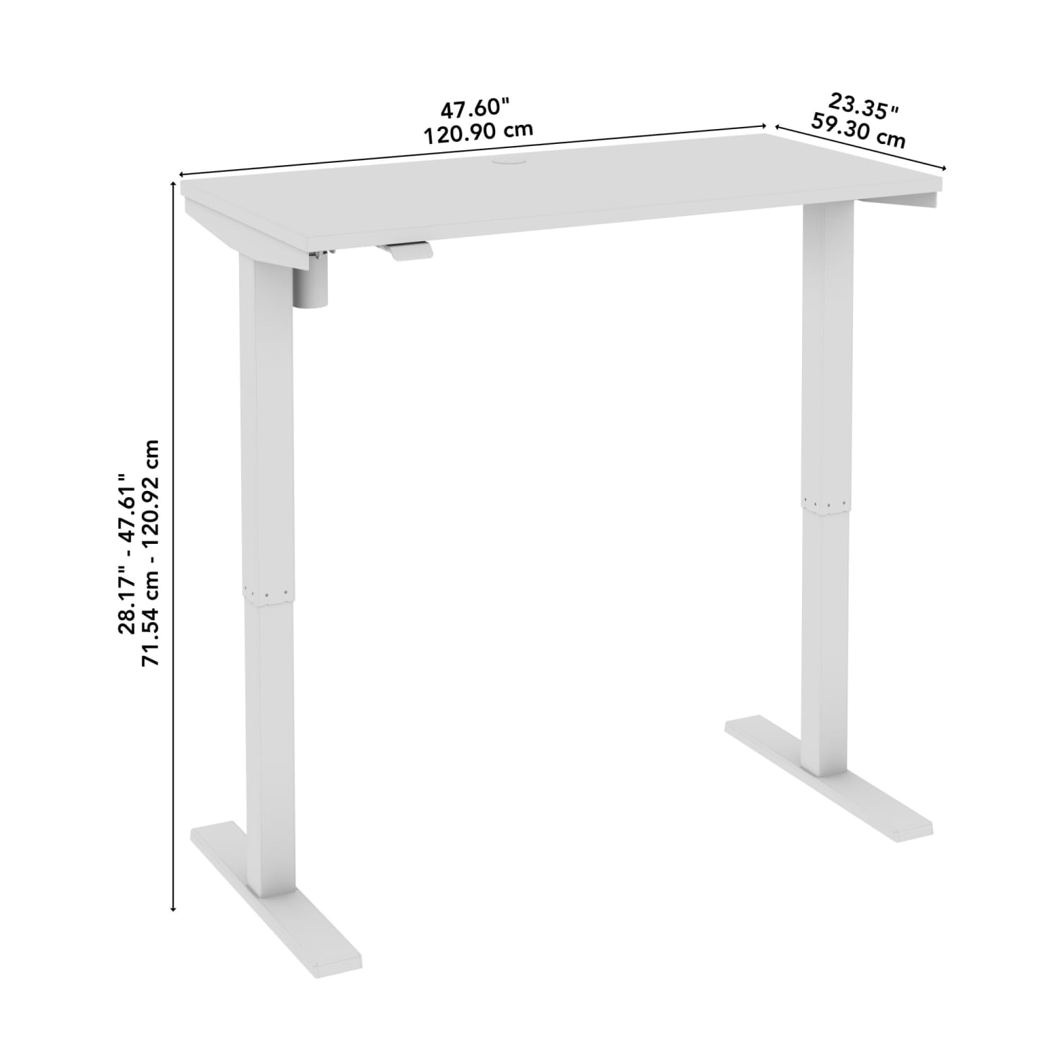 Bush Business Furniture Move 40 Series 48inW x 24inD Electric Height Adjustable Standing Desk, Black Walnut/White Powder Coat, Standard Delivery - Image 5