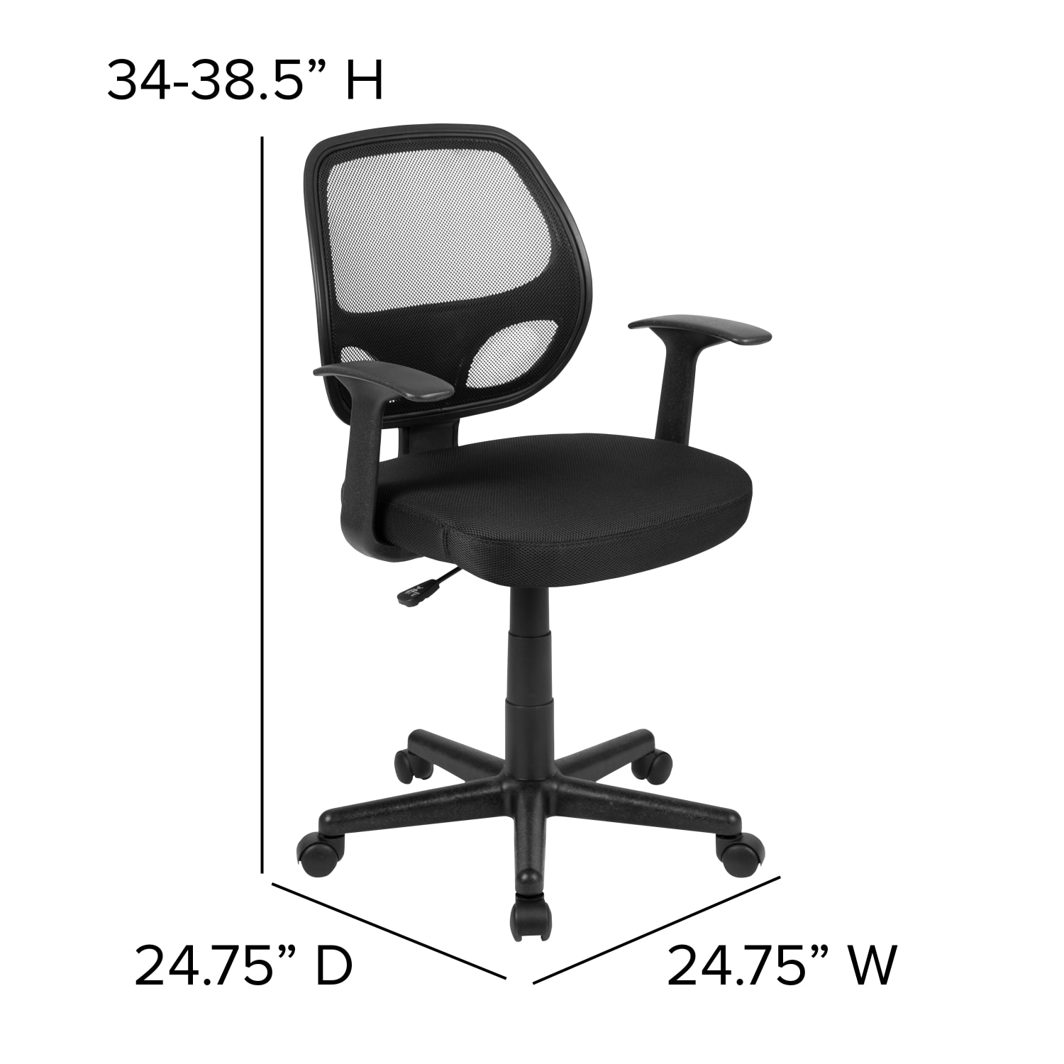 Flash Furniture Flash Fundamentals Mesh MidBack Task Chair Black PopularChairscom Flash Furniture Flash Fundamentals Mesh Mid Back Task Chair Black PopularChairscom
