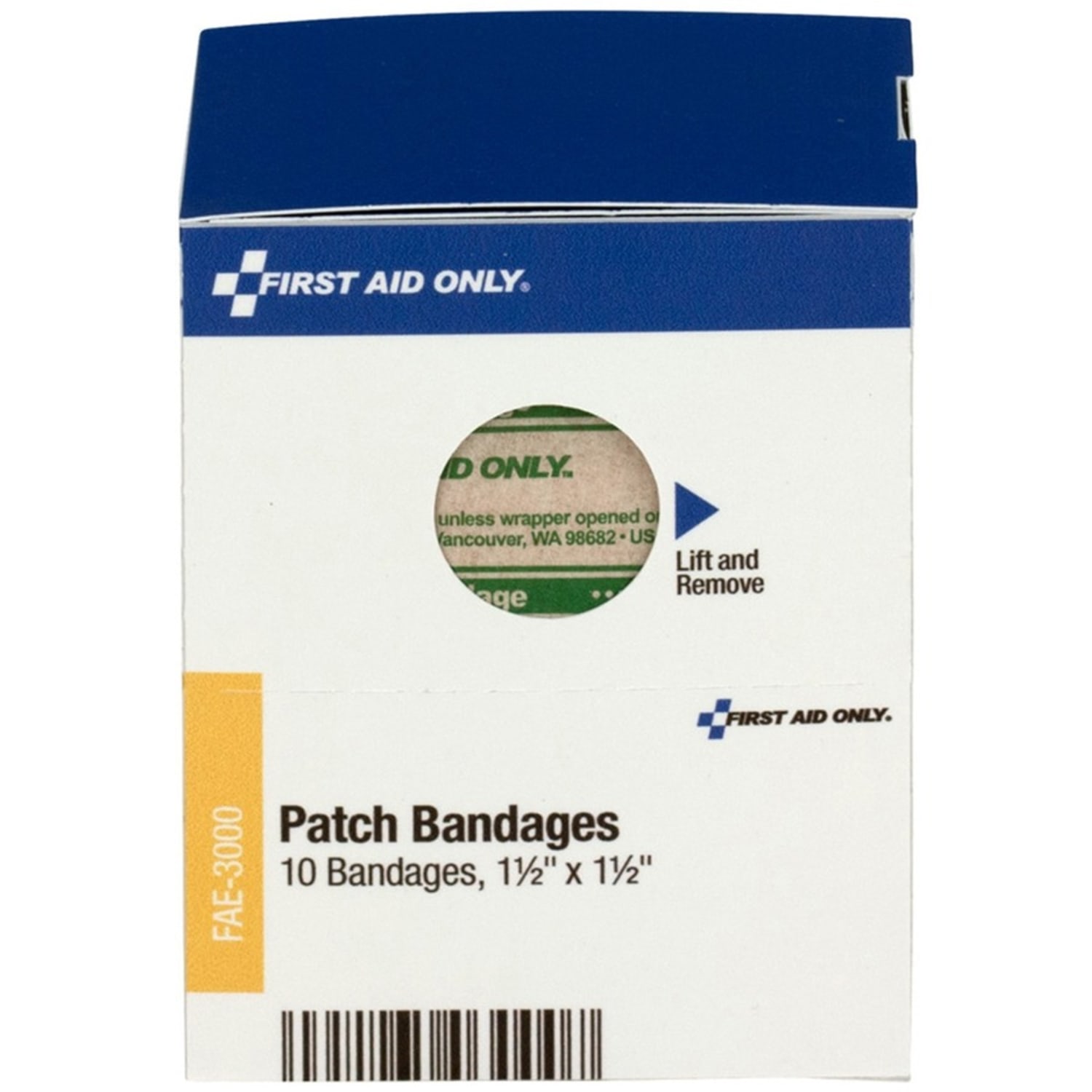 First Aid Only Patch Bandages, 1-1/2in x 1-1/2in, SmartCompliance Refill, 10 Bandages/Box - Image 5
