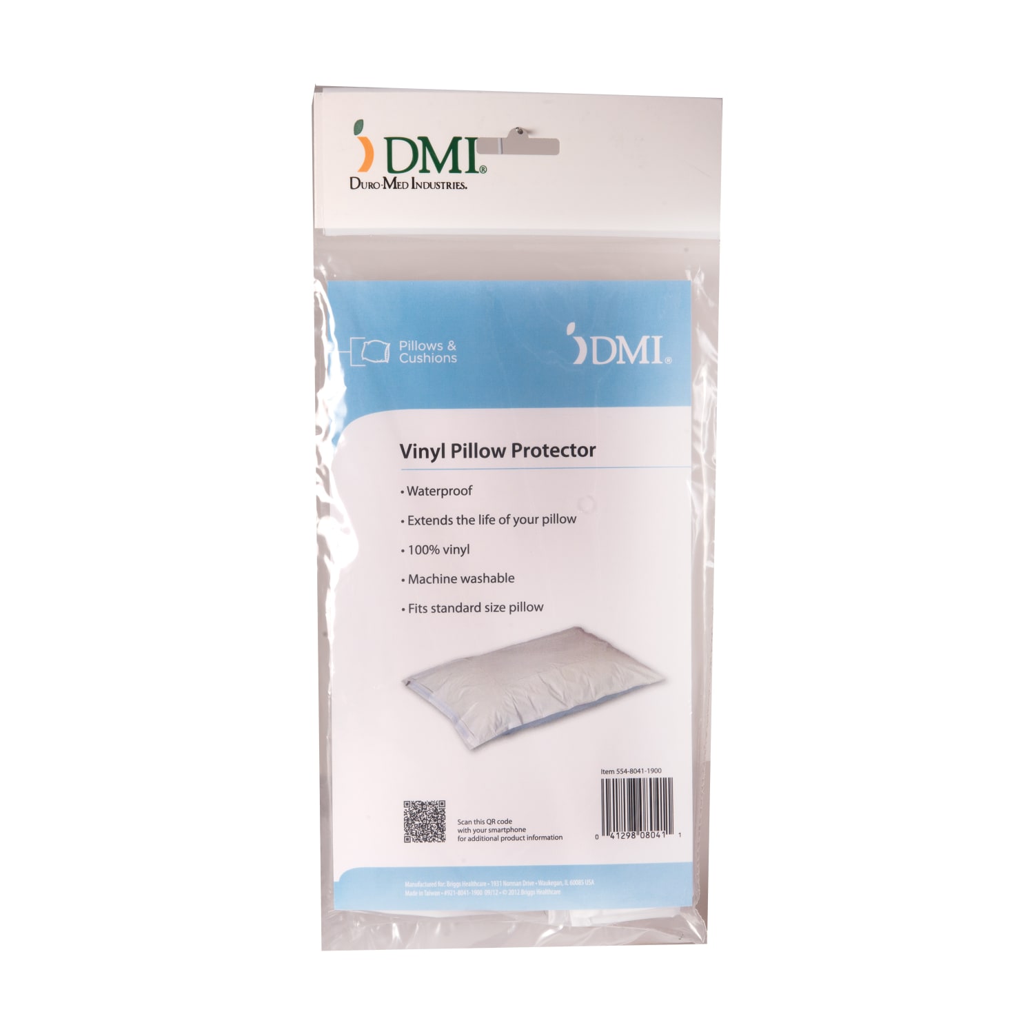 DMI Hypoallergenic Vinyl Zippered Pillow Protector, 21in x 27in, White - Image 6