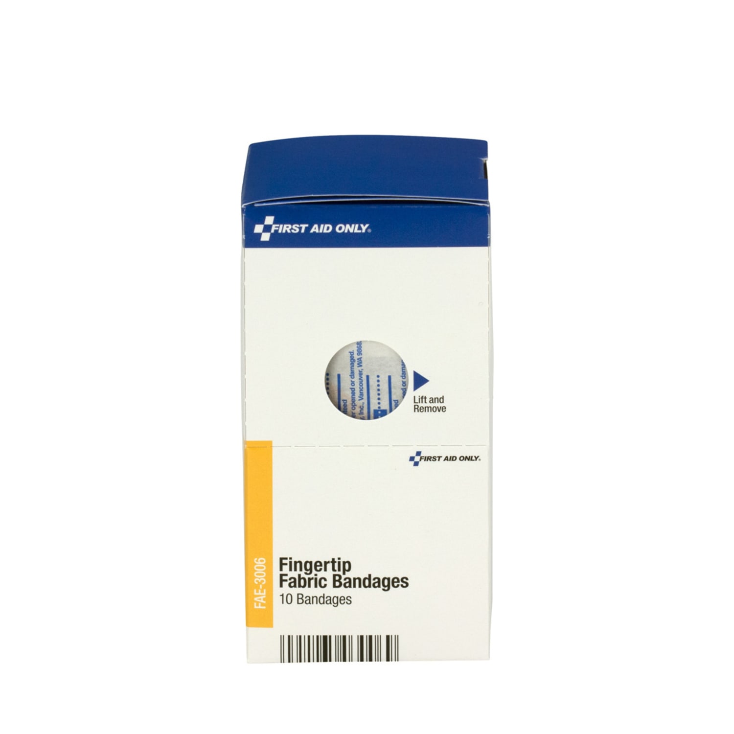 First Aid Only? Fingertip Fabric Bandages, 2in x 1 7/8in, Beige, Box Of 10 - Image 3