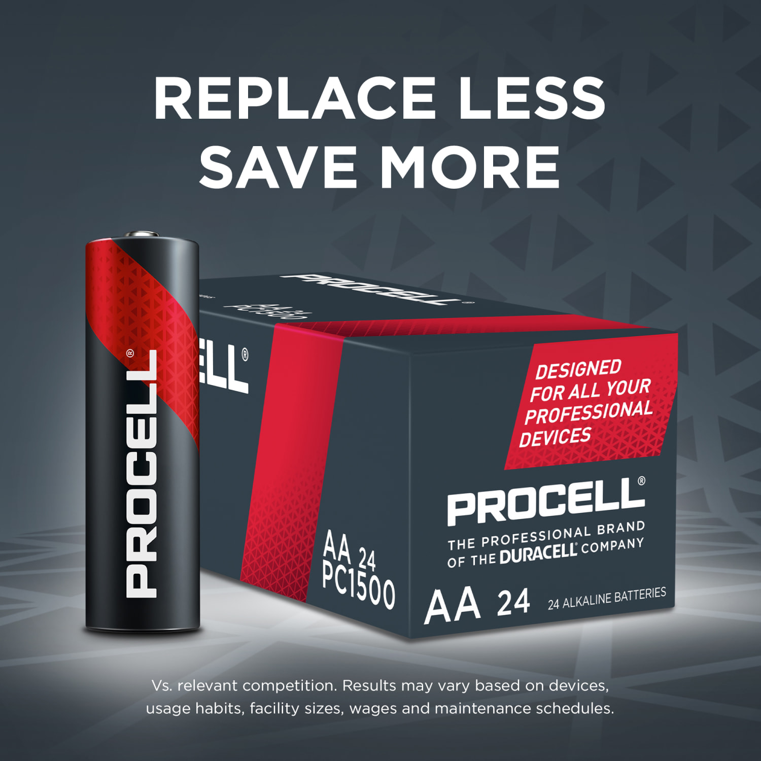 Procell AA Alkaline Batteries, Pack Of 24 - Image 3