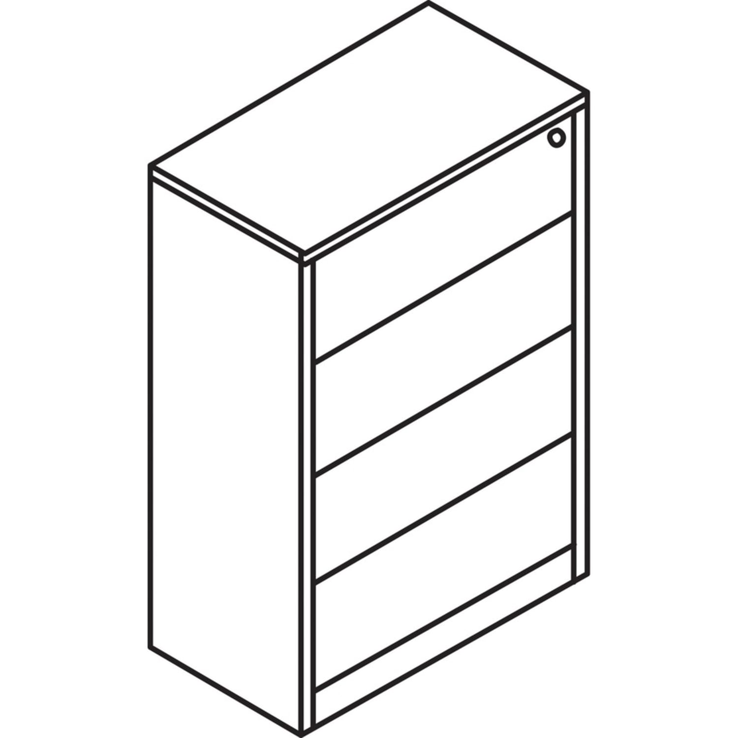 HON 10500 20inW x 59-1/8inD Lateral 4-Drawer File Cabinet, Gray - Image 5