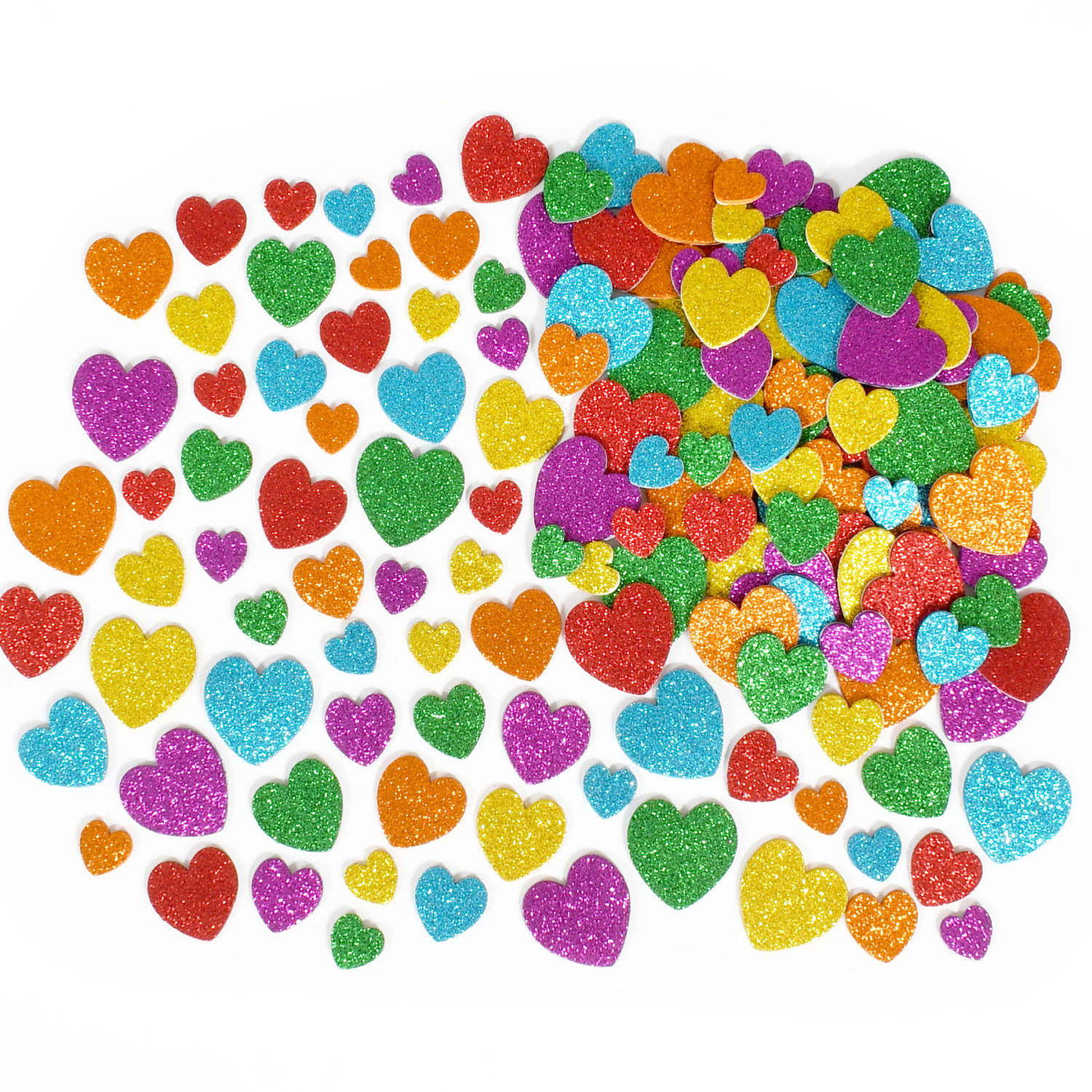Ready 2 Learn Glitter Foam Stickers, Hearts, 168 Stickers Per Pack, Set Of 3 Packs - Image 5