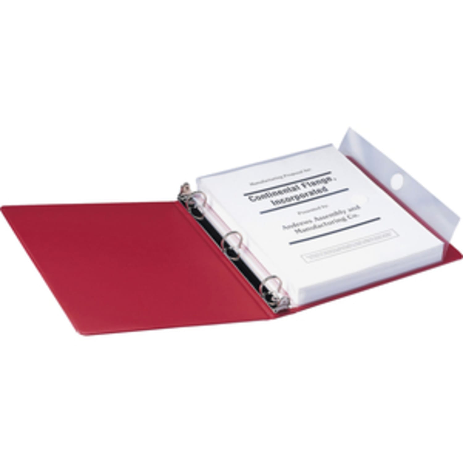 Smead Poly Envelope Document Holders For 3-Ring Binders, 1-1/4in Capacity, Clear, Pack Of 3