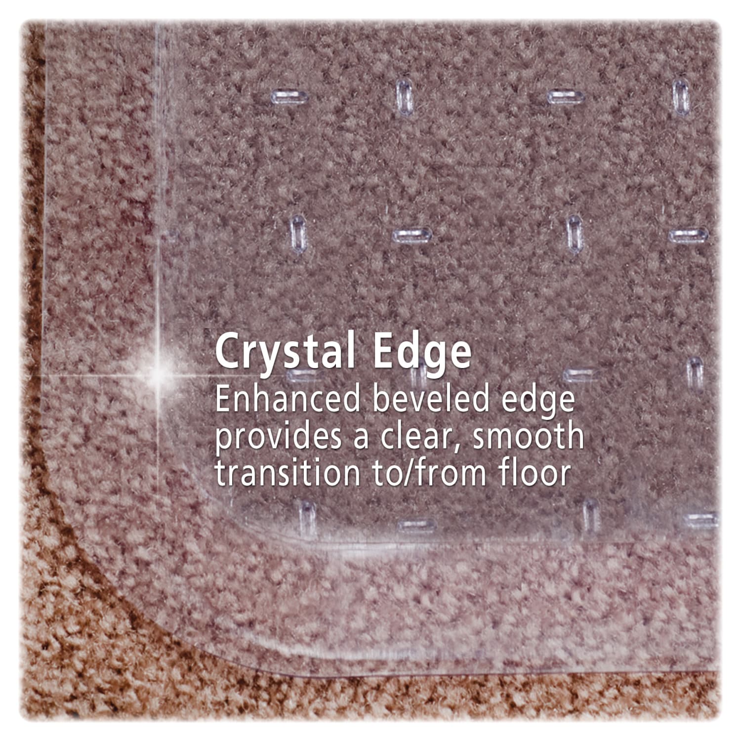 ES Robbins Multi-Task AnchorBar Carpet Chair Mat, Standard Lip, 45inW x 53inD, Clear - Image 4