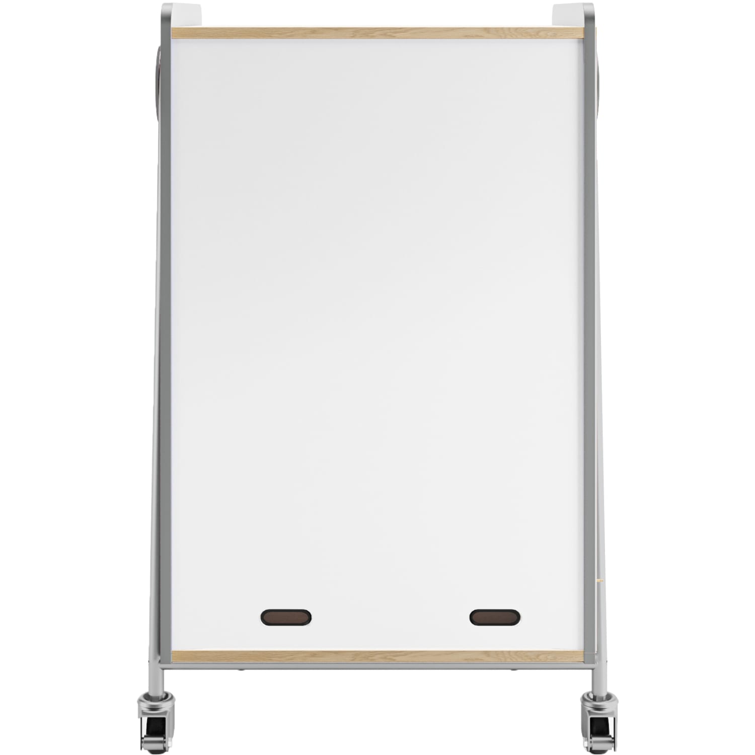 Safco Whiffle Double-Column 4-Shelf Rolling Storage Cart, 48inH x 30inW x 19-3/4inD, Gray - Image 4