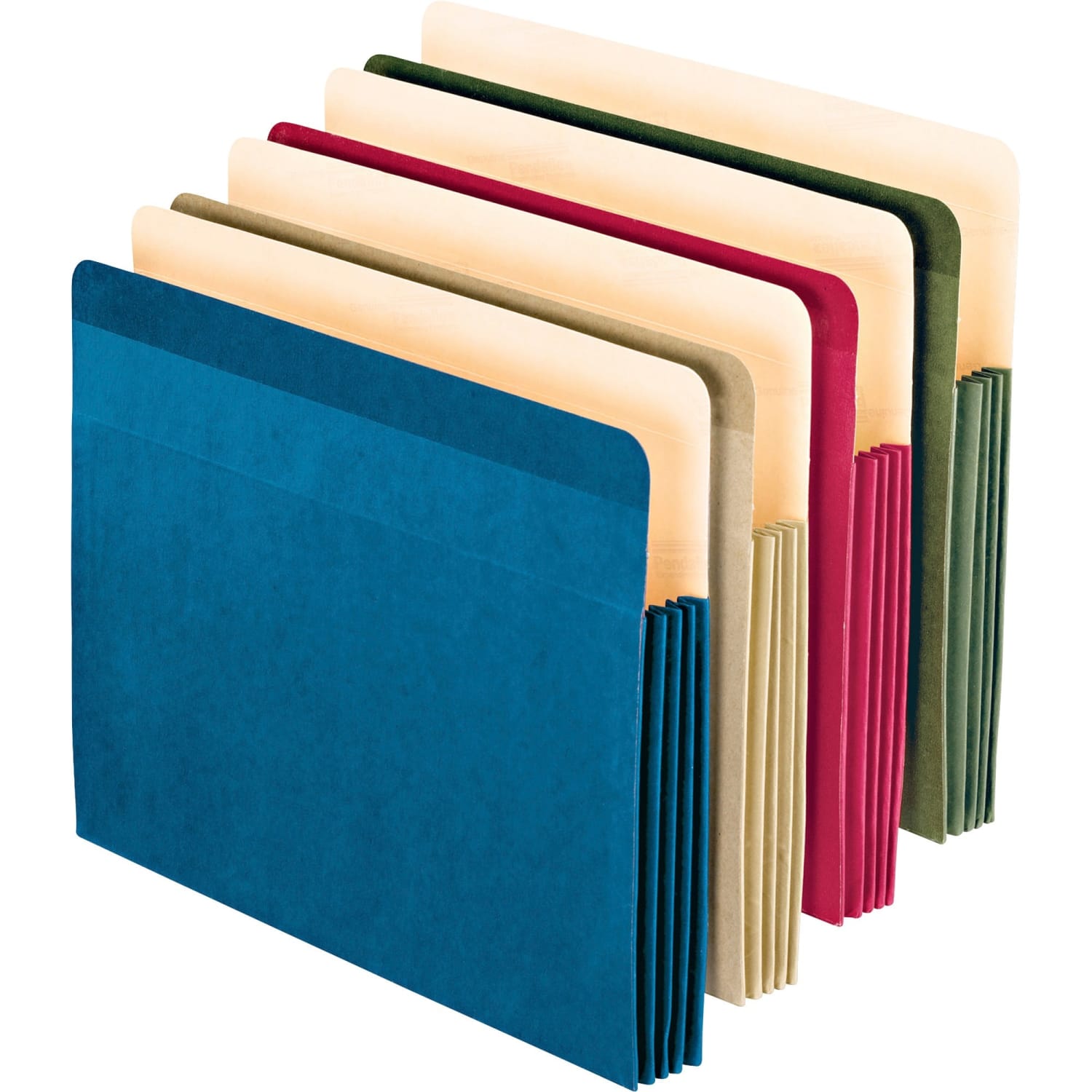 Oxford Expanding File Pockets, Letter Size, 3 1/2in Expansion, 100% Recycled, Assorted, Box Of 4 - Image 3