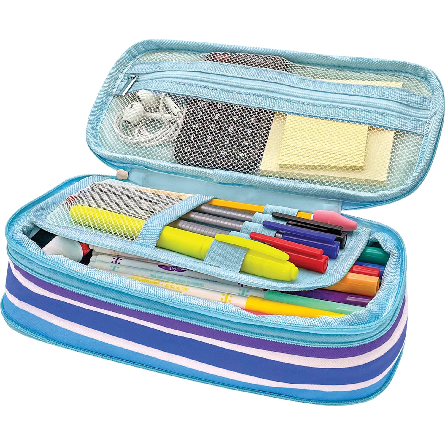 Teacher Created Resources Pencil Cases, 2-1/2inH x 4-1/4inW x 9inD, Colorful Stripes, Pack Of 3 Cases - Image 5