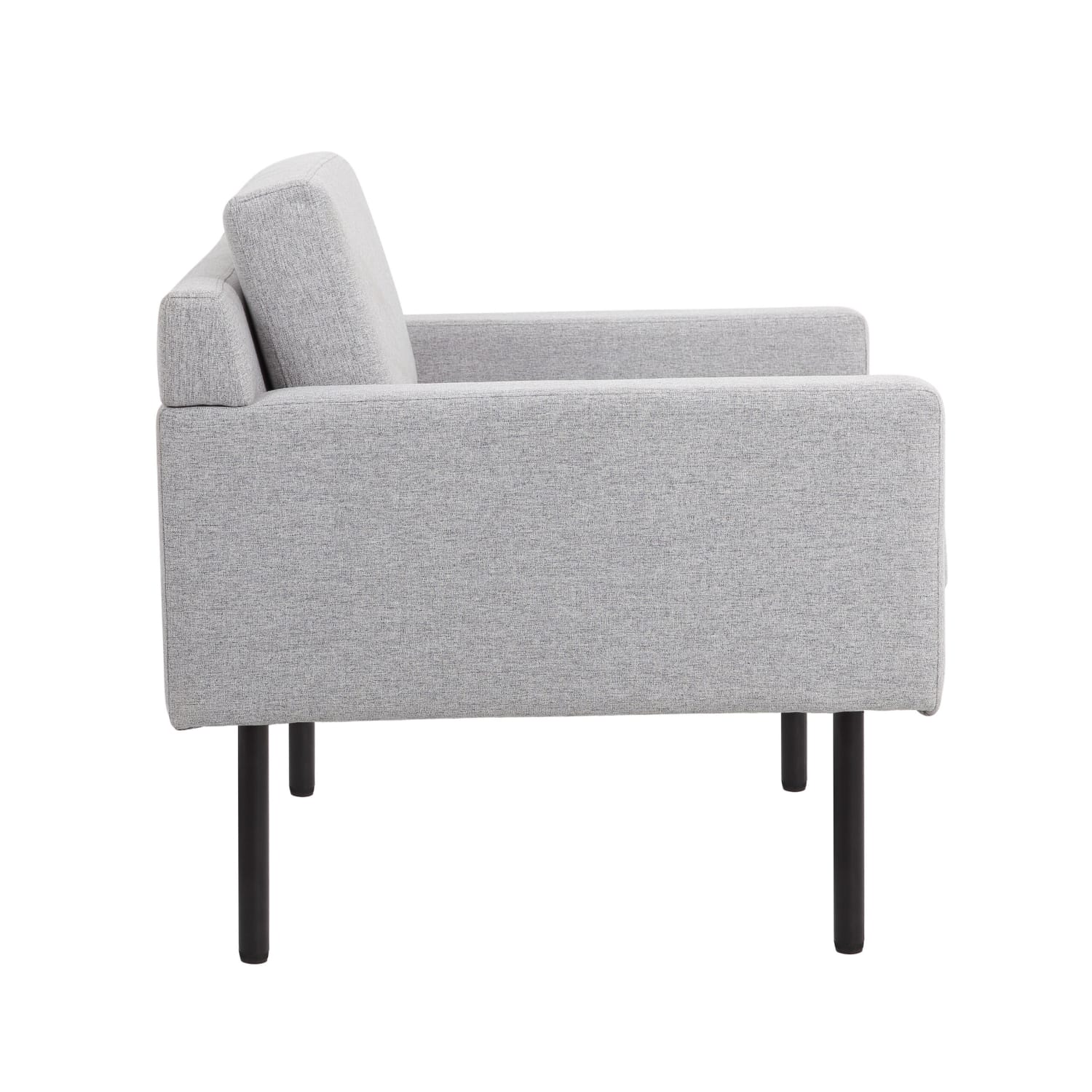 Boss Office Products Poly-Linen Weave Lounge Chair, Gray - Image 3