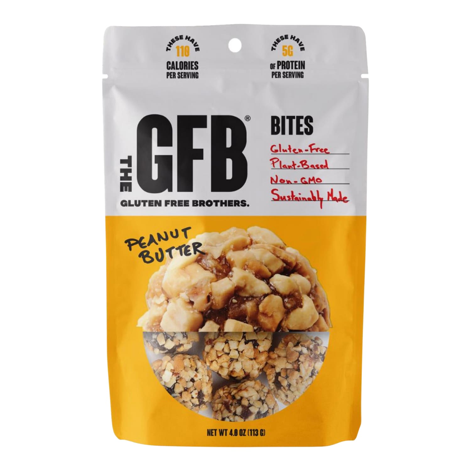 GFB The Gluten Free Bar PEANUT BUTTER BITES 12-4oz - Image 3