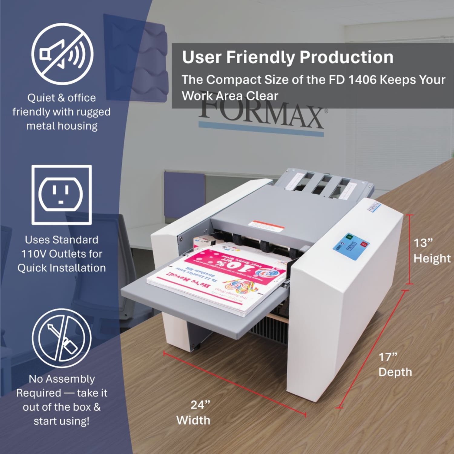 Formax AutoSeal FD 1406 Desktop Pressure Sealer, Gray - Image 4