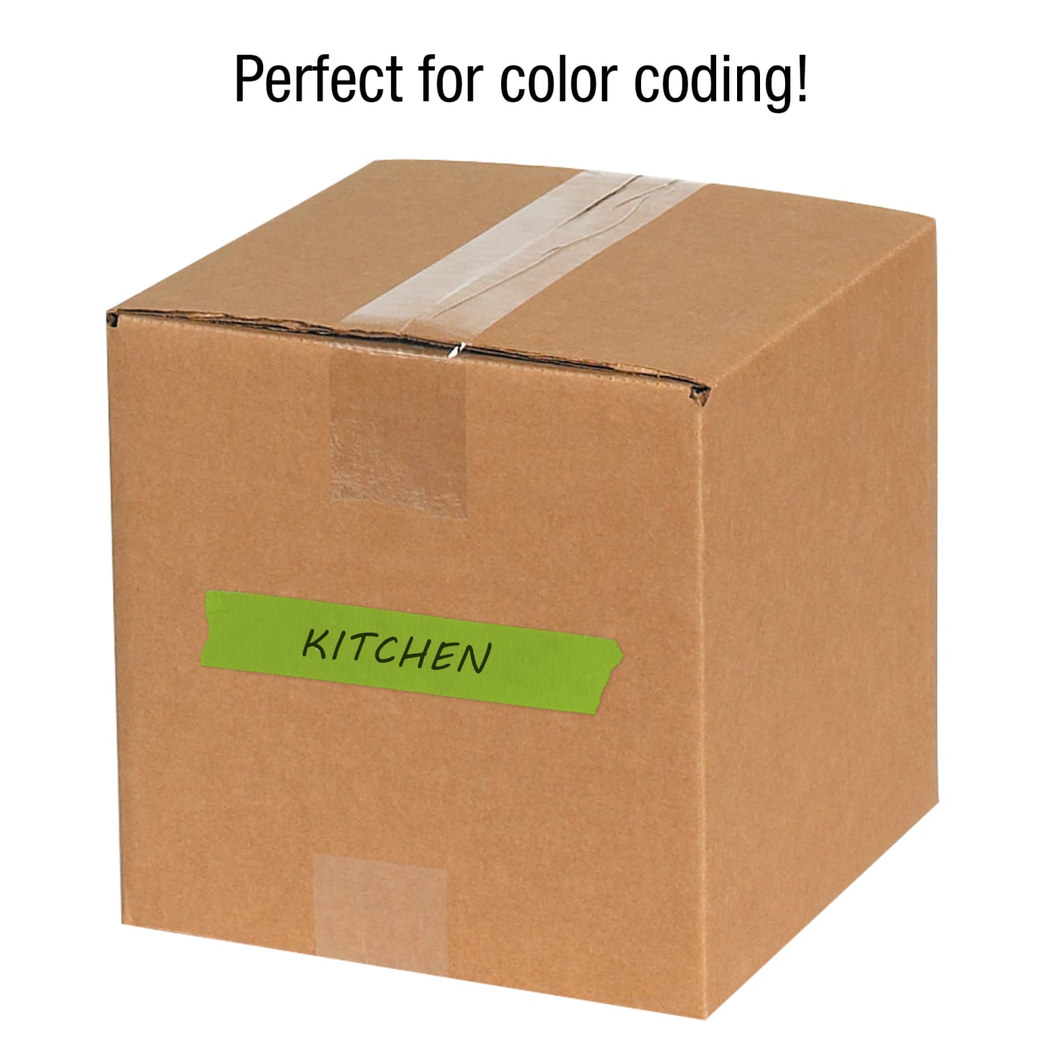 Tape Logic Color Masking Tape, 3in Core, 0.75in x 180ft, Light Green, Case Of 12 - Image 4