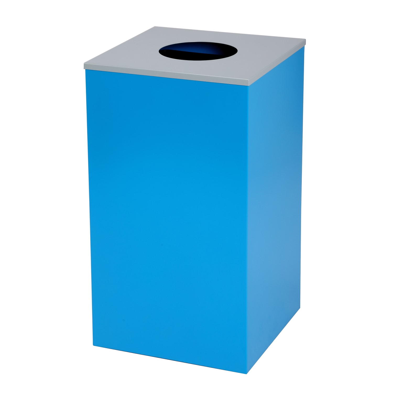 Alpine Industries Stainless-Steel Open Top Mixed Recycling, Compost And Trash Can Set With Square And Circle Lids, 29 Gallons, 30inH x 16-15/16inW x 16-15/16inD, Black/Blue/Green, Set Of 3 Trash Cans - Image 3