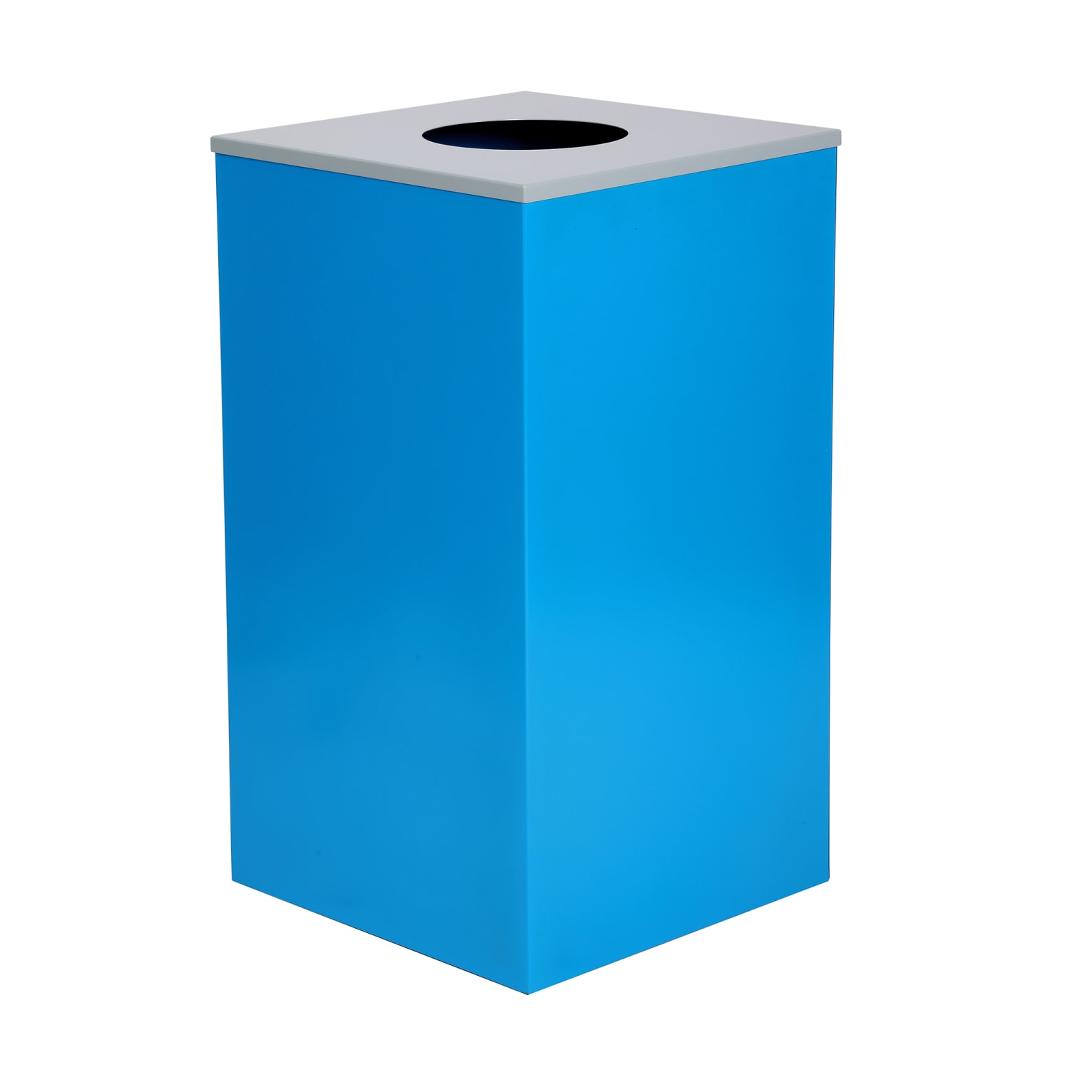 Alpine Industries Stainless-Steel Open Top Mixed Recycling, Compost And Trash Can Set With Square And Circle Lids, 29 Gallons, 30inH x 16-15/16inW x 16-15/16inD, Black/Blue/Green, Set Of 3 Trash Cans - Image 5