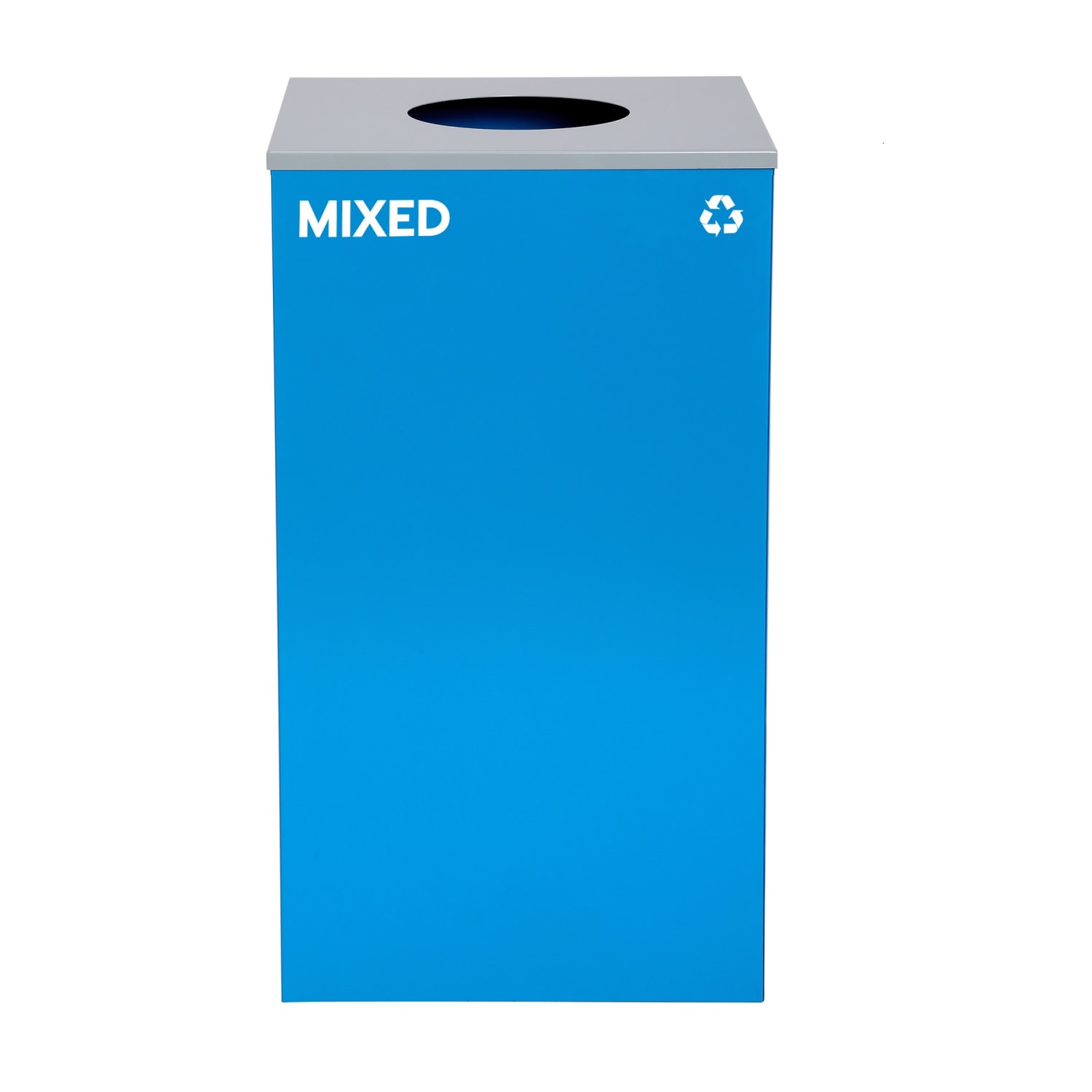 Alpine Industries Stainless-Steel Open Top Mixed Recycling, Compost And Trash Can Set With Square And Circle Lids, 29 Gallons, 30inH x 16-15/16inW x 16-15/16inD, Black/Blue/Green, Set Of 3 Trash Cans - Image 6