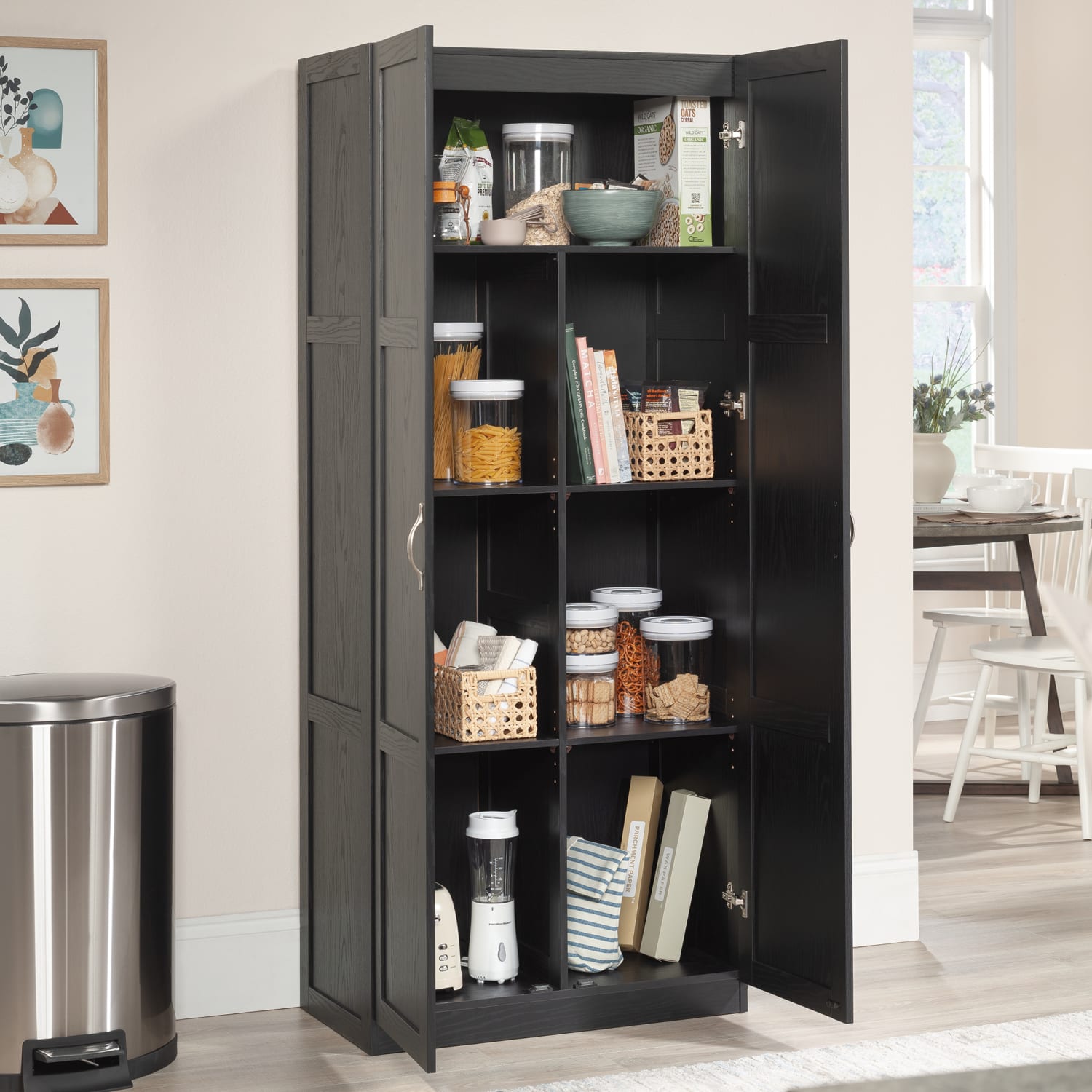 Sauder Select 30inW Contemporary Storage Cabinet, Black - Image 5