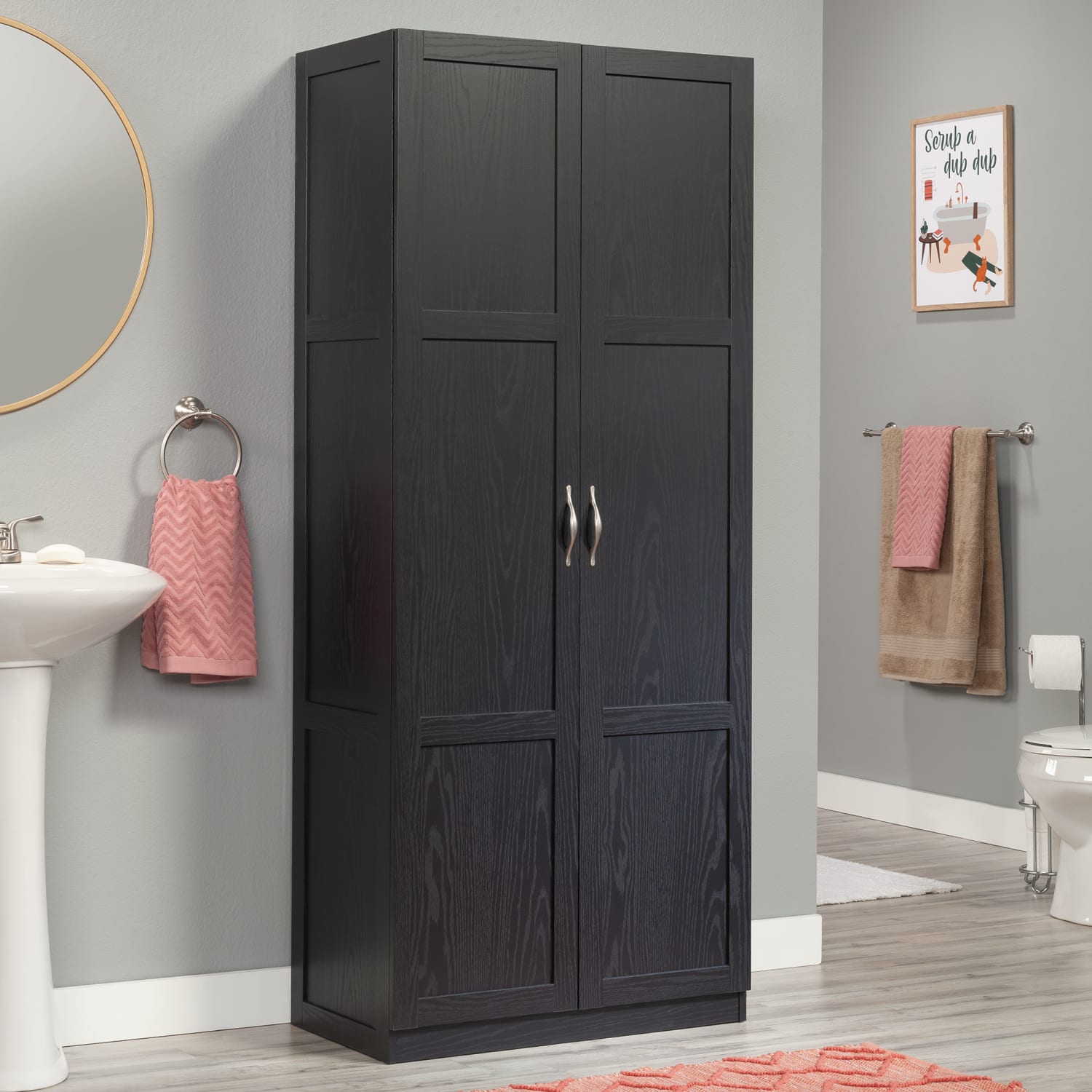Sauder Select 30inW Contemporary Storage Cabinet, Black - Image 6