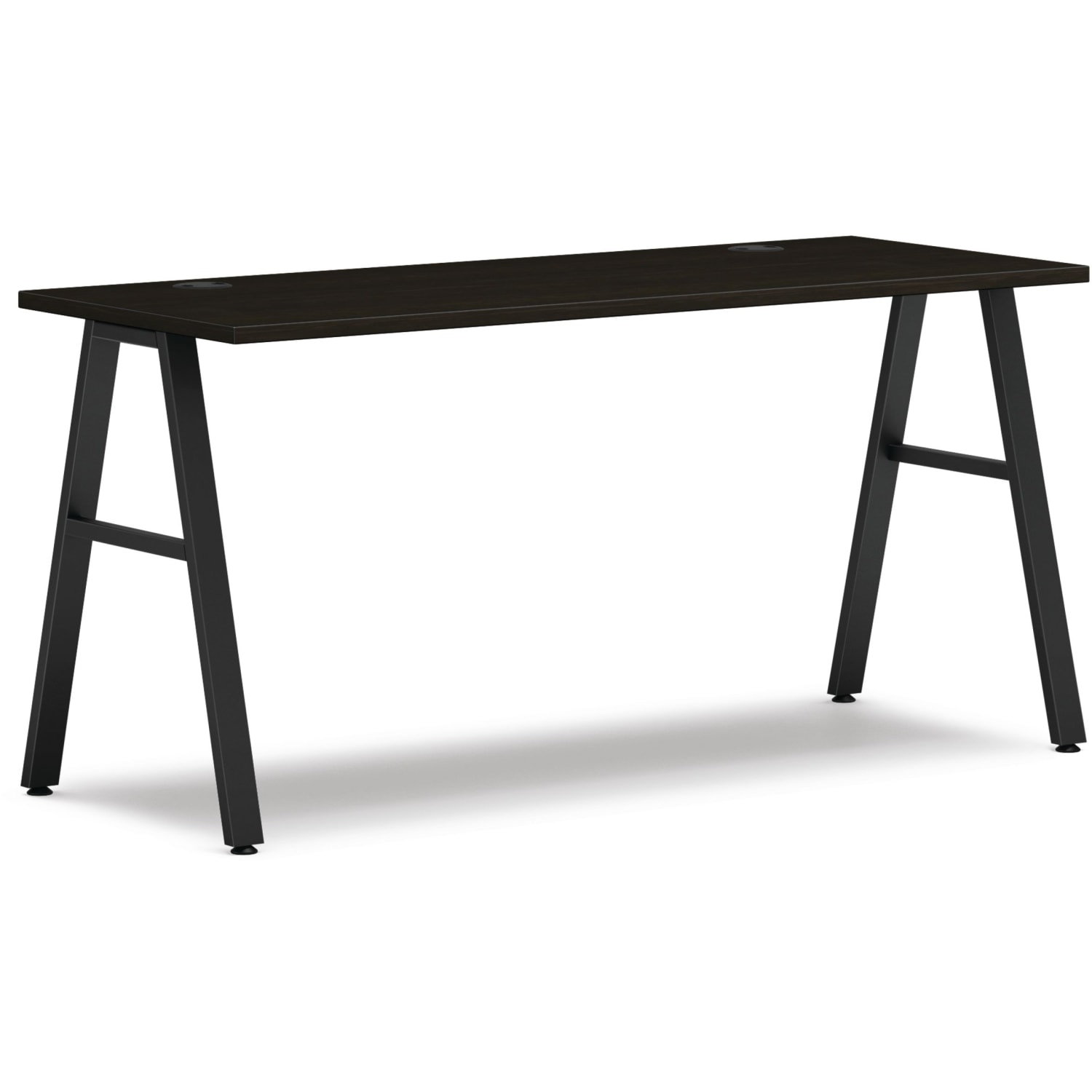 HON Mod Table Writing Desk, 60inW, Java Oak/Black - Image 3