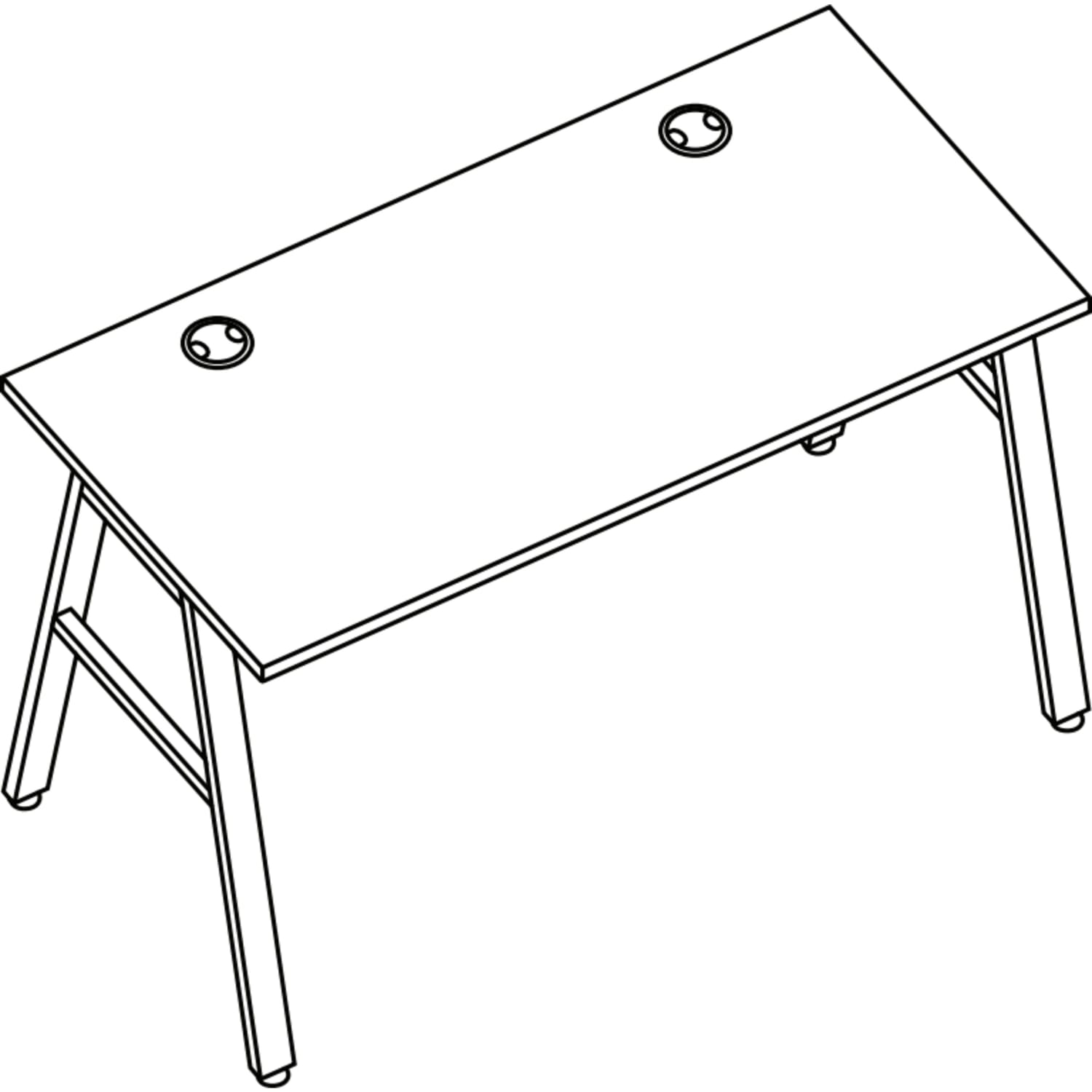 HON Mod Table Writing Desk, 60inW, Java Oak/Black - Image 4