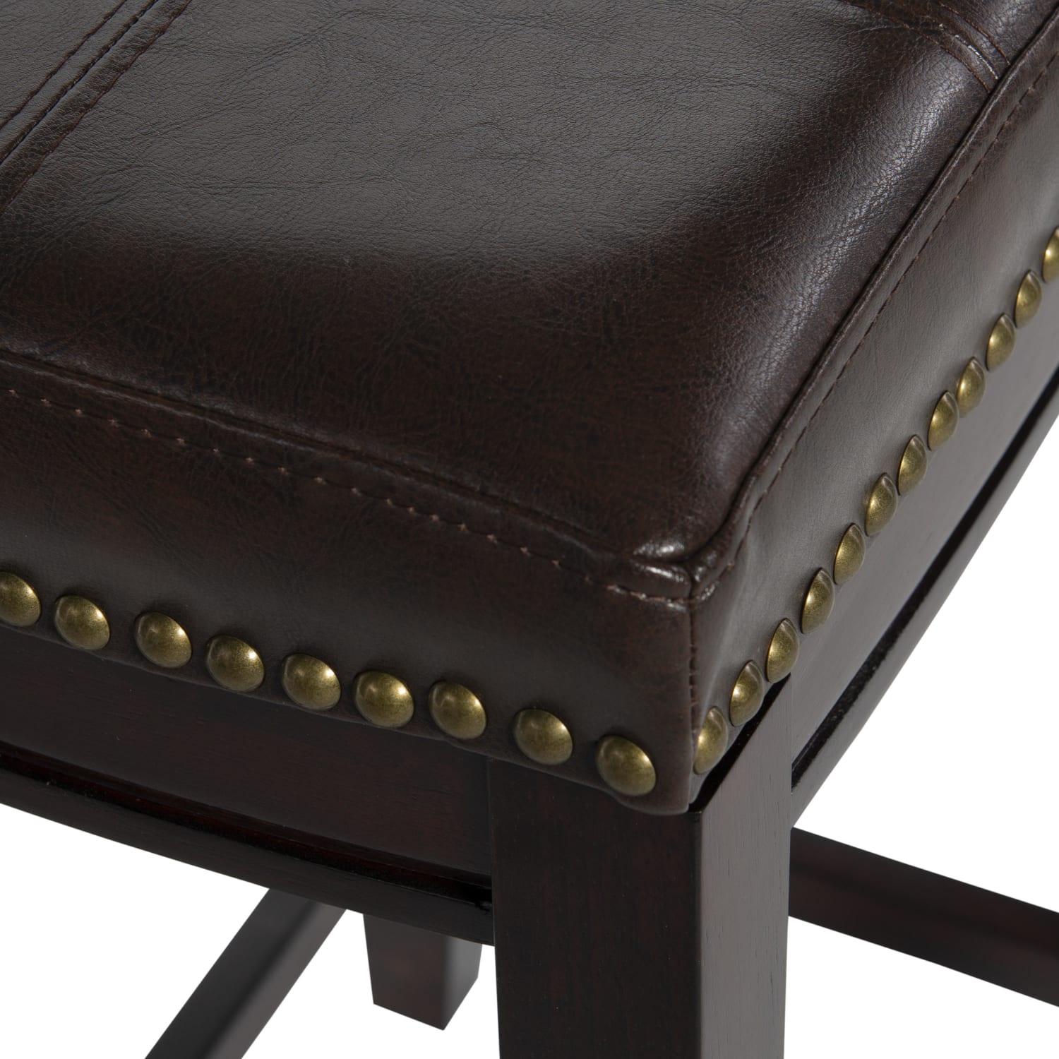 Linon Walker Counter Stools, Brown, Set Of 2 Stools - Image 5