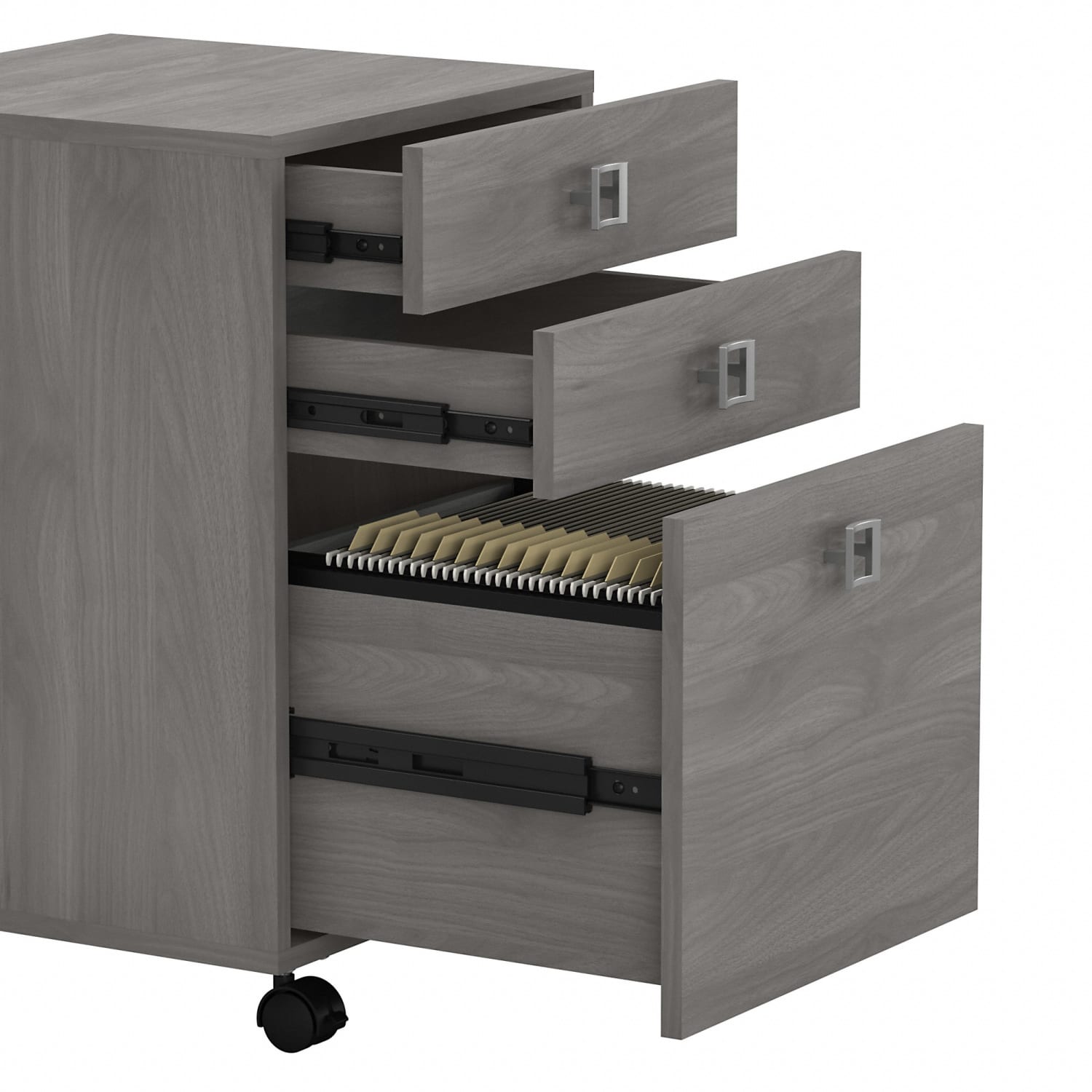 Bush Business Furniture Echo 17inD Vertical 3-Drawer Mobile File Cabinet, Modern Gray, Delivery - Image 6