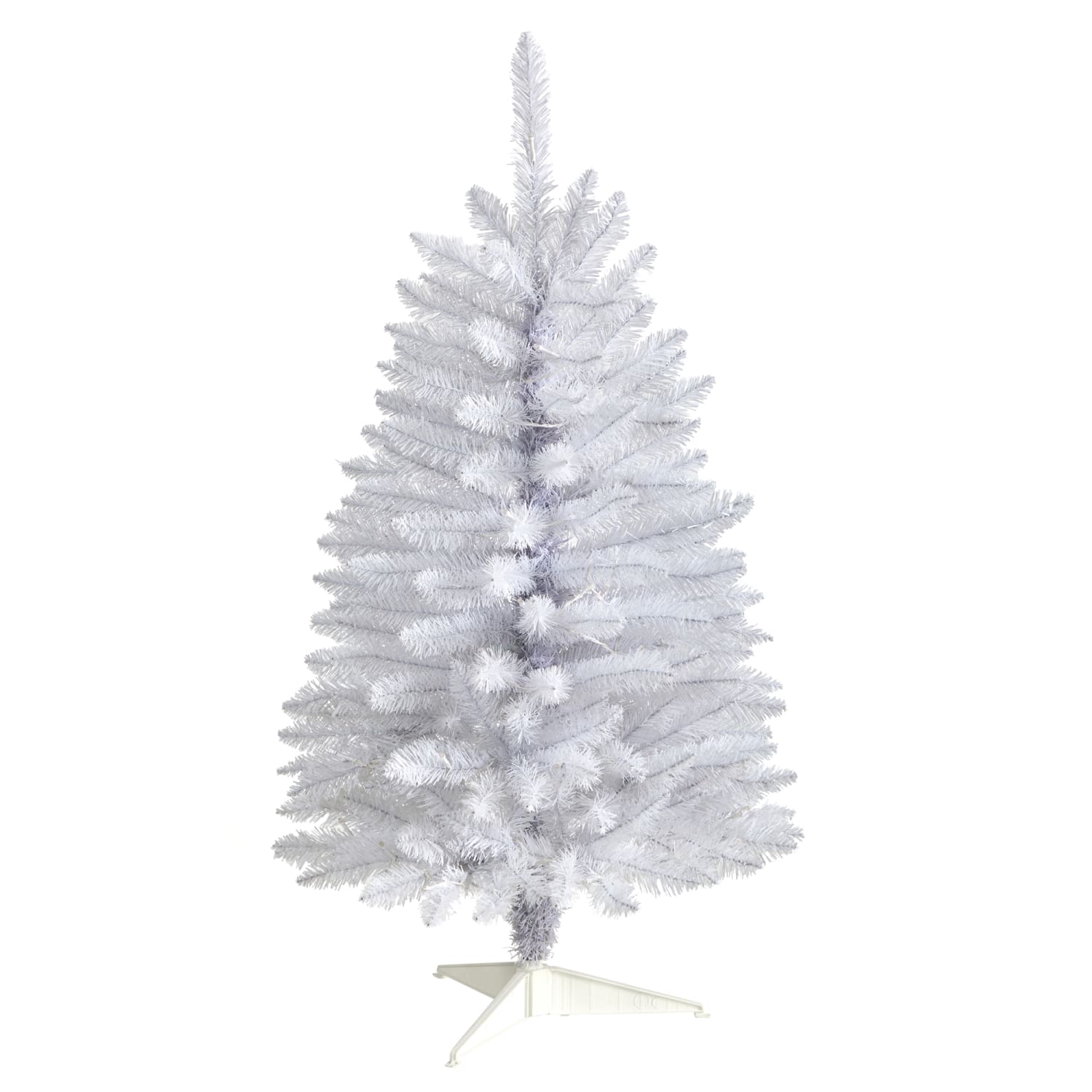 Nearly Natural Slim Artificial Christmas Tree, 3ft, White - Image 4